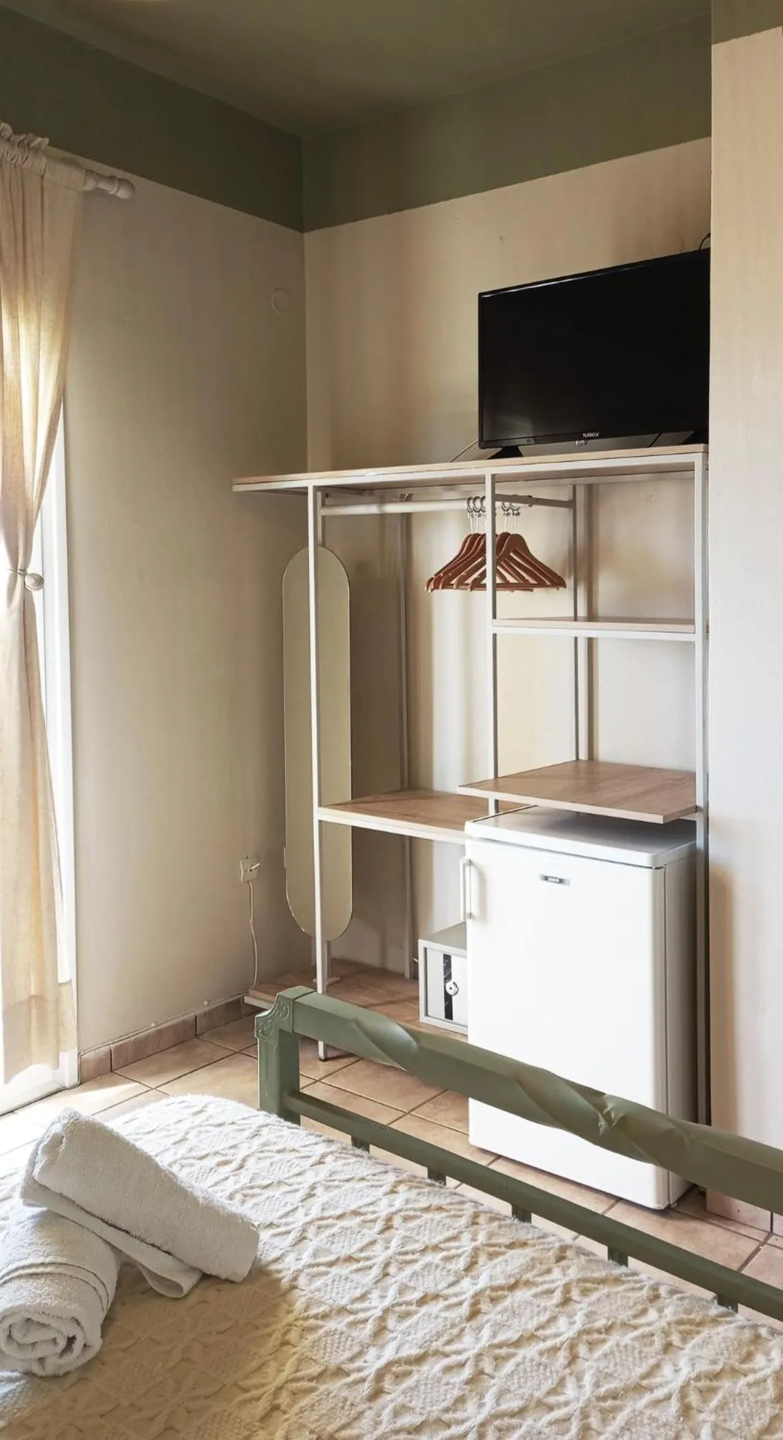 wardrobe, Bed in Agnadi Syros Beachfront Studios & Rooms