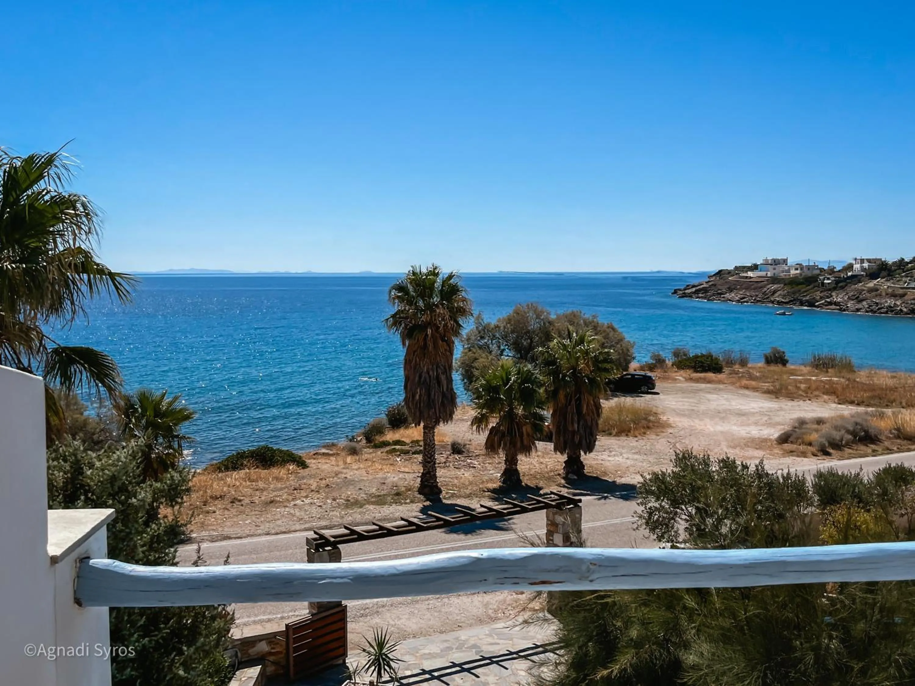 Sea view in Agnadi Syros Beachfront Studios & Rooms