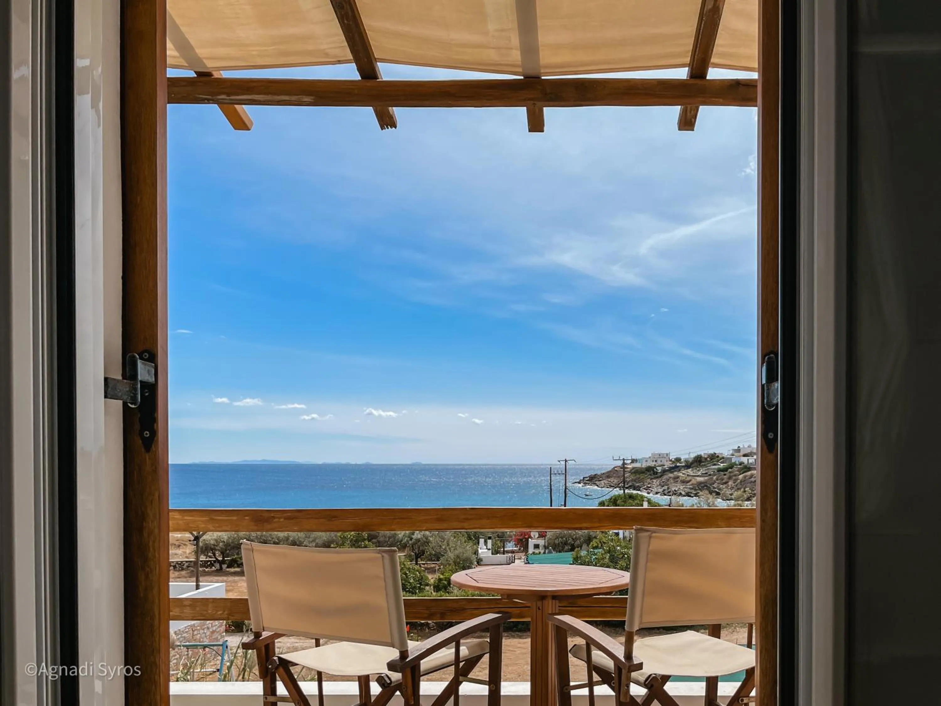 Sea view in Agnadi Syros Beachfront Studios & Rooms