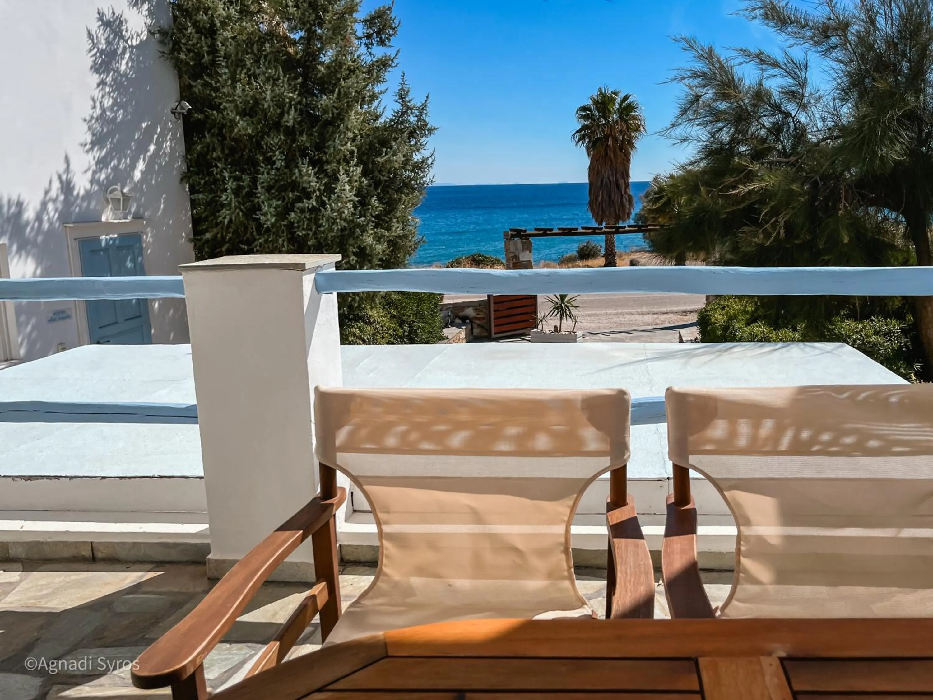 Sea view in Agnadi Syros Beachfront Studios & Rooms