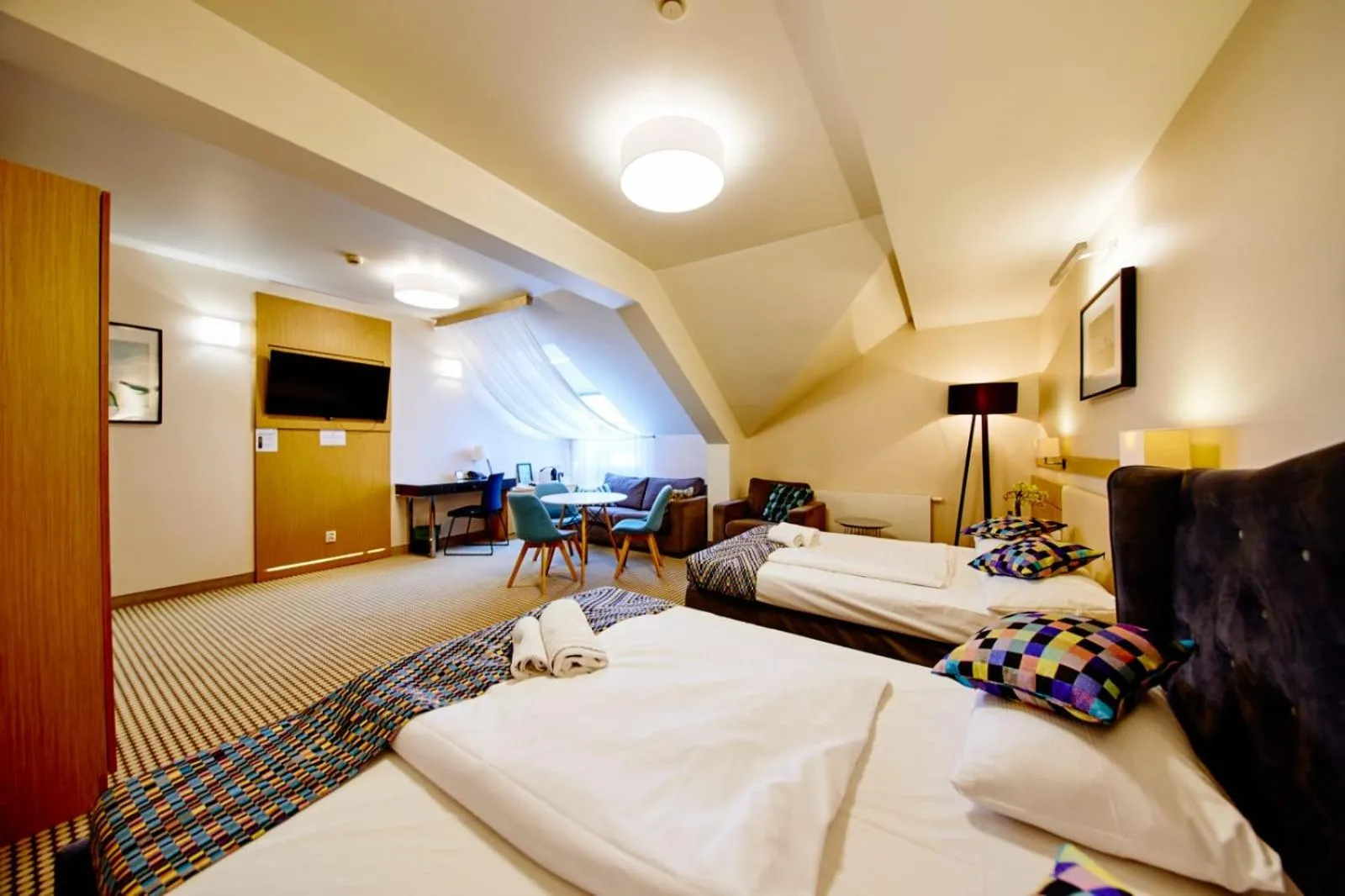 Bed in Hotel Great Polonia Velvet Suwałki