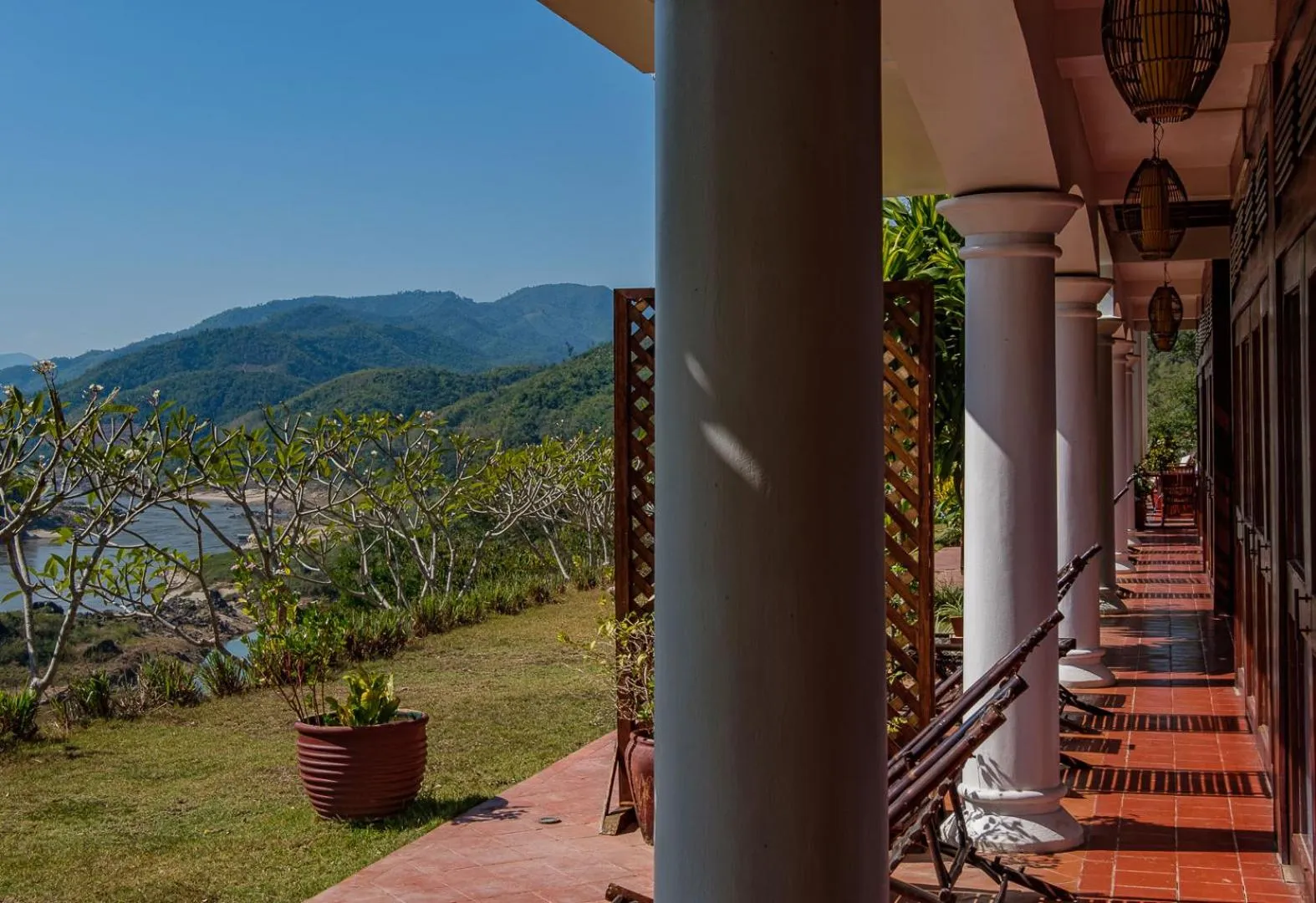 Balcony/Terrace in The Sanctuary Pakbeng Lodge