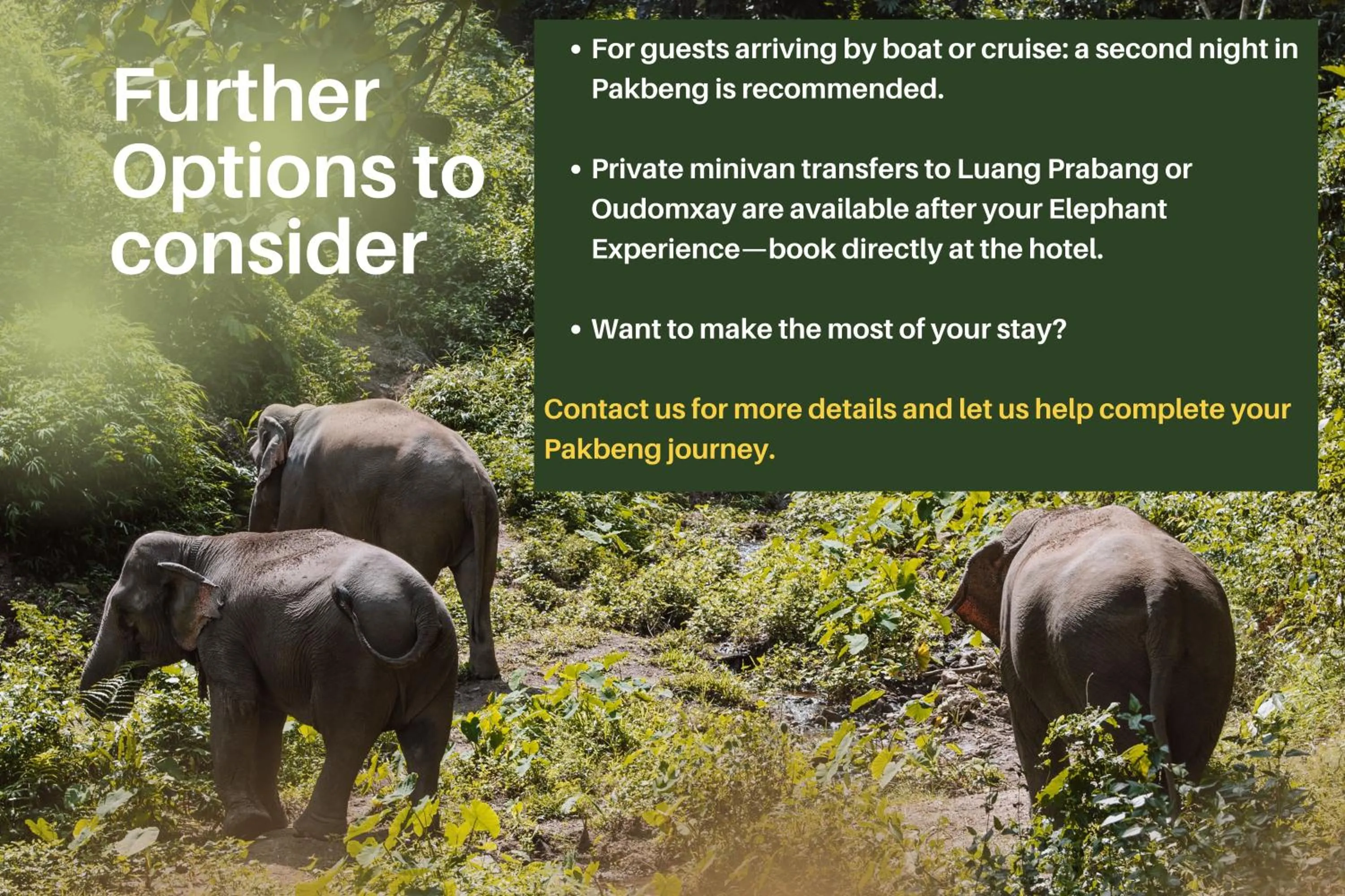 Text overlay in The Sanctuary Pakbeng Lodge