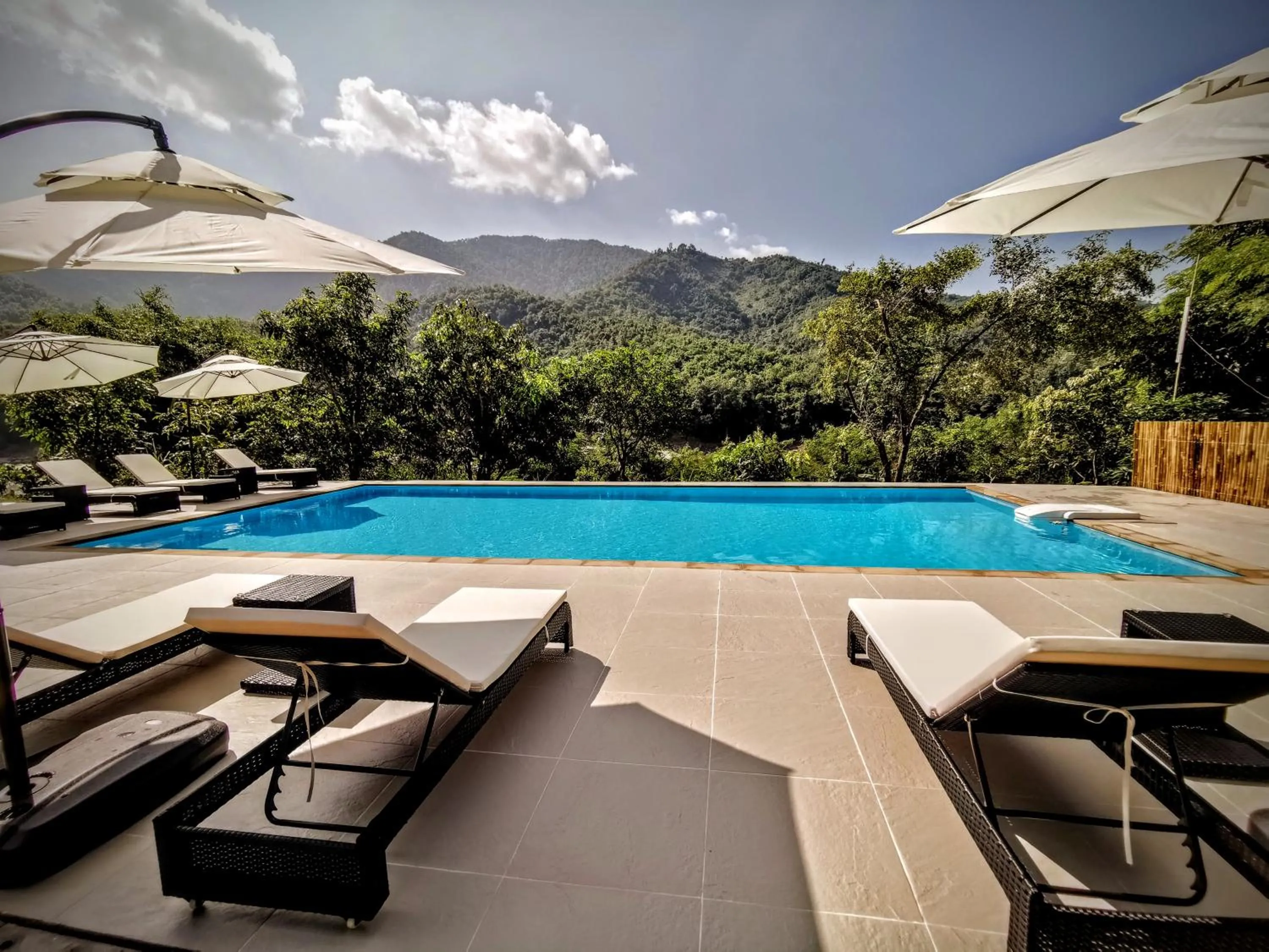 Pool view in The Sanctuary Pakbeng Lodge