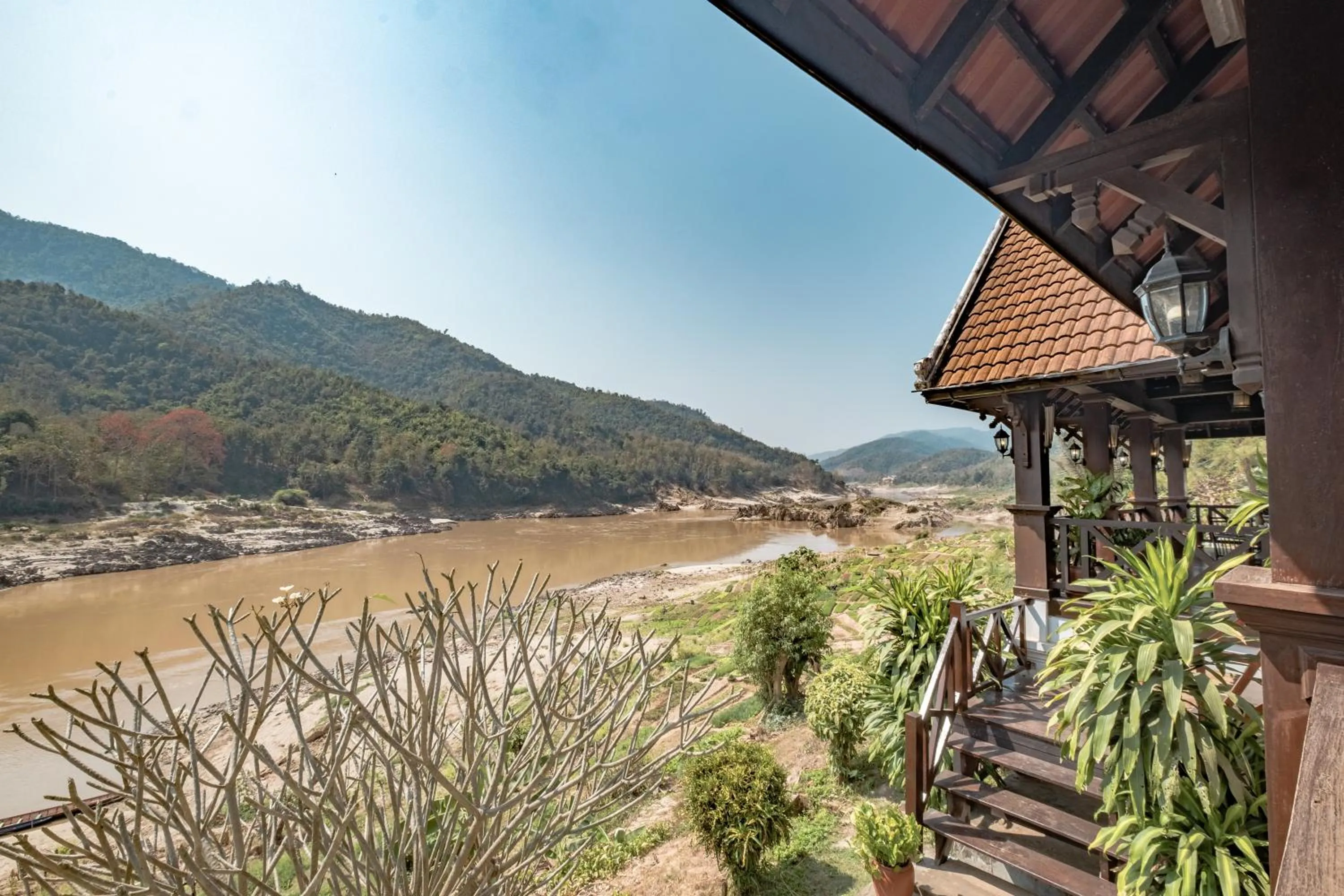 River view in The Sanctuary Pakbeng Lodge