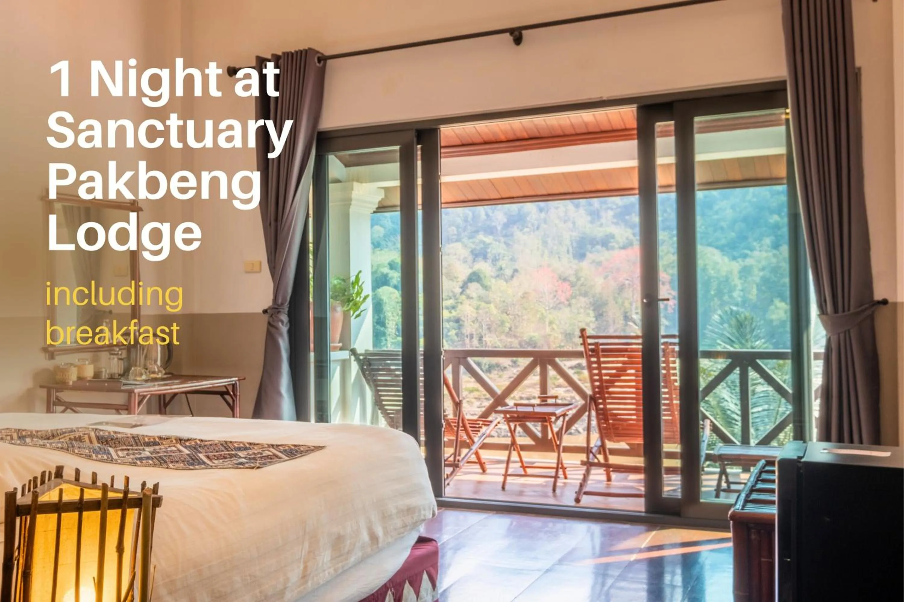 Text overlay in The Sanctuary Pakbeng Lodge