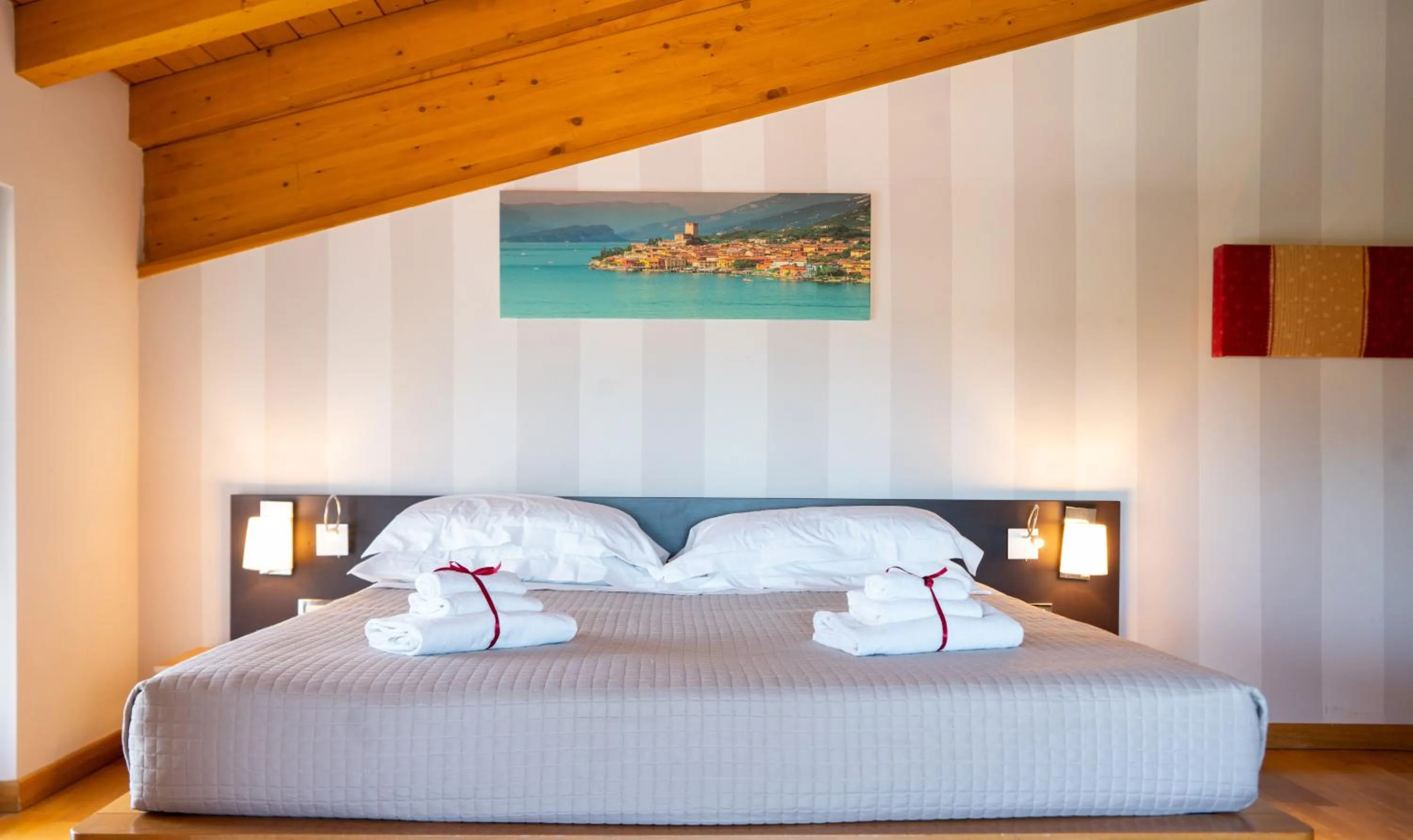 Bed in AHG Donna Silvia Wellness Hotel