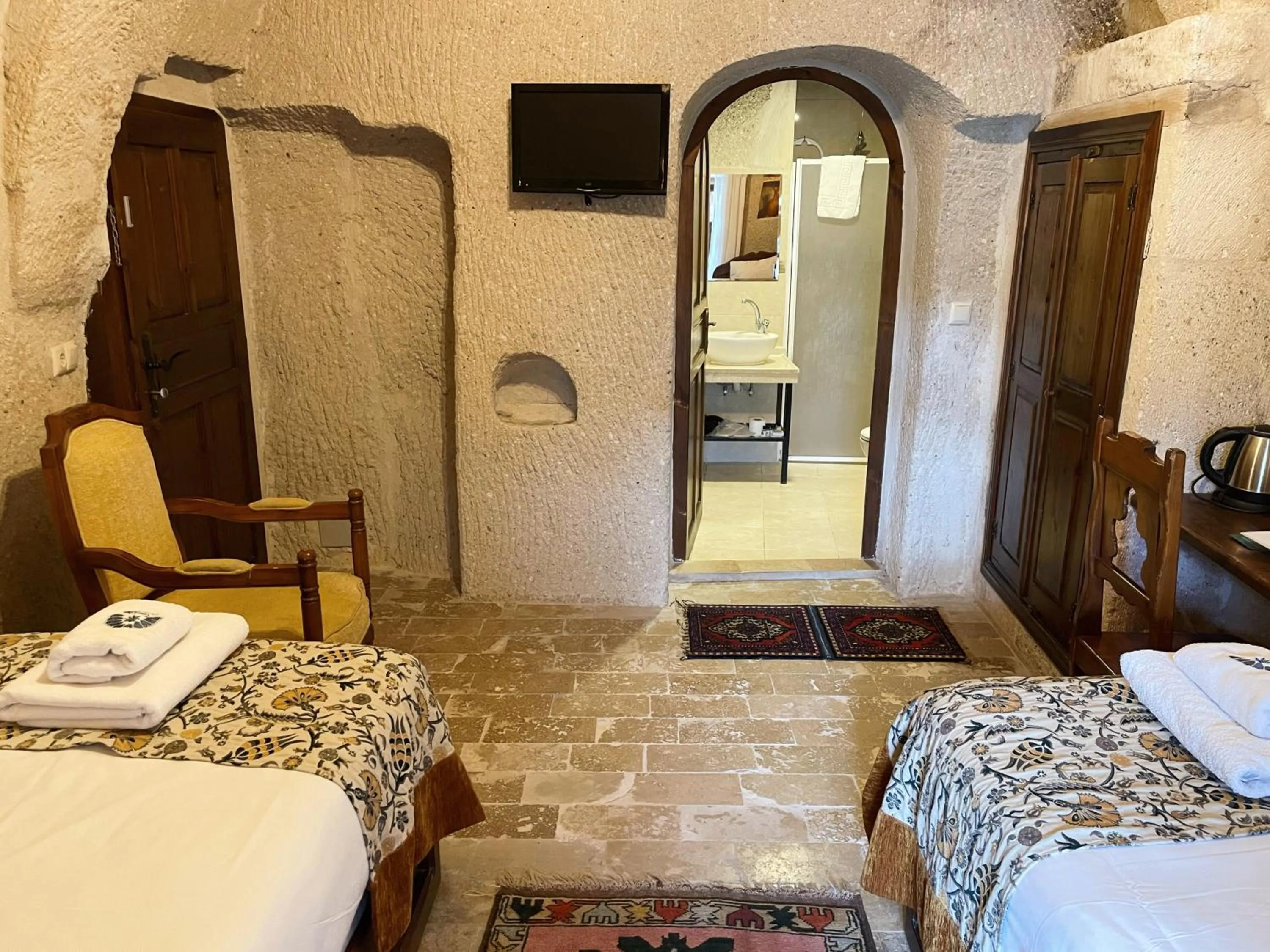 Bed in Gedik Cave Hotel