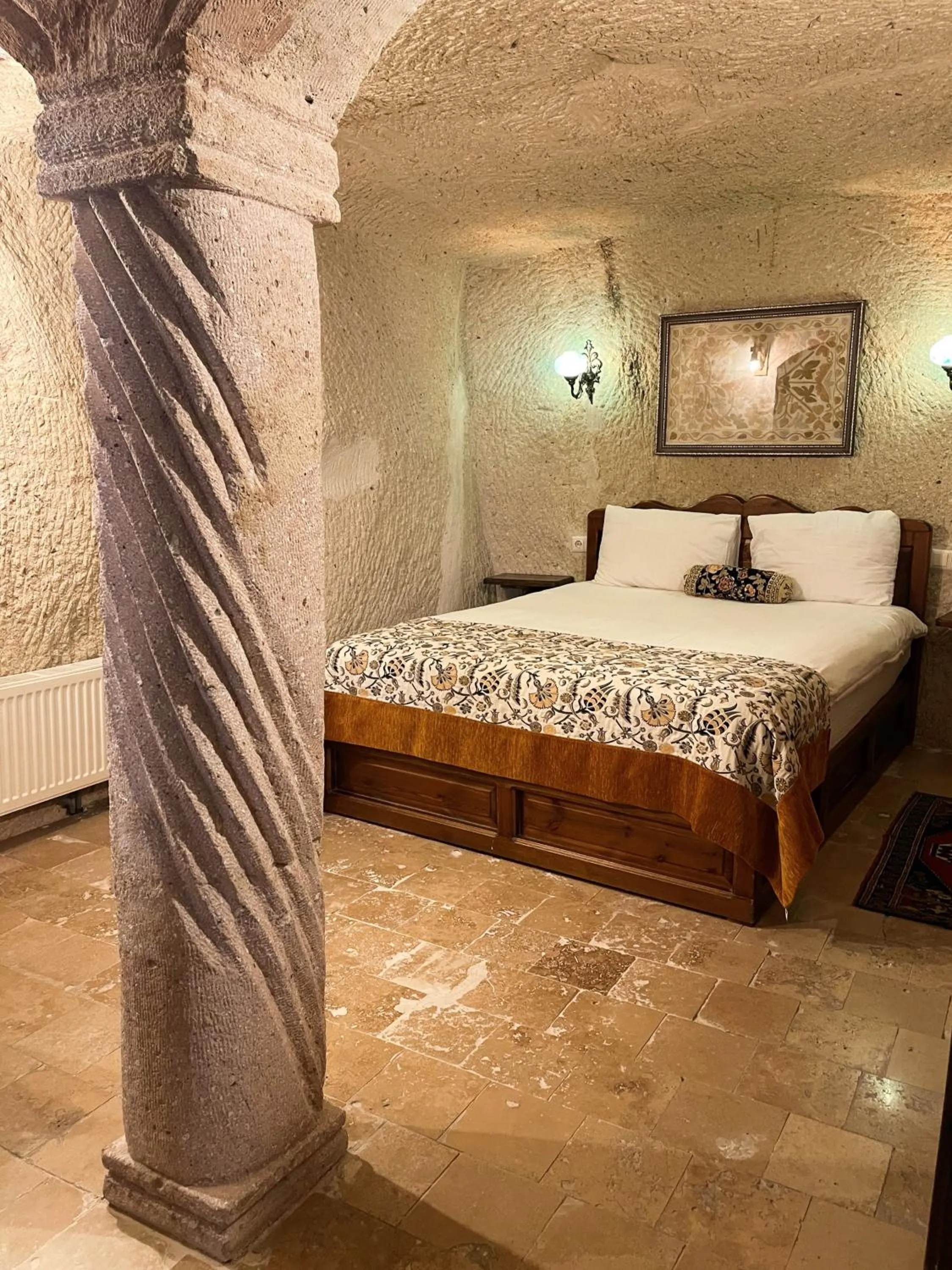 Bed in Gedik Cave Hotel