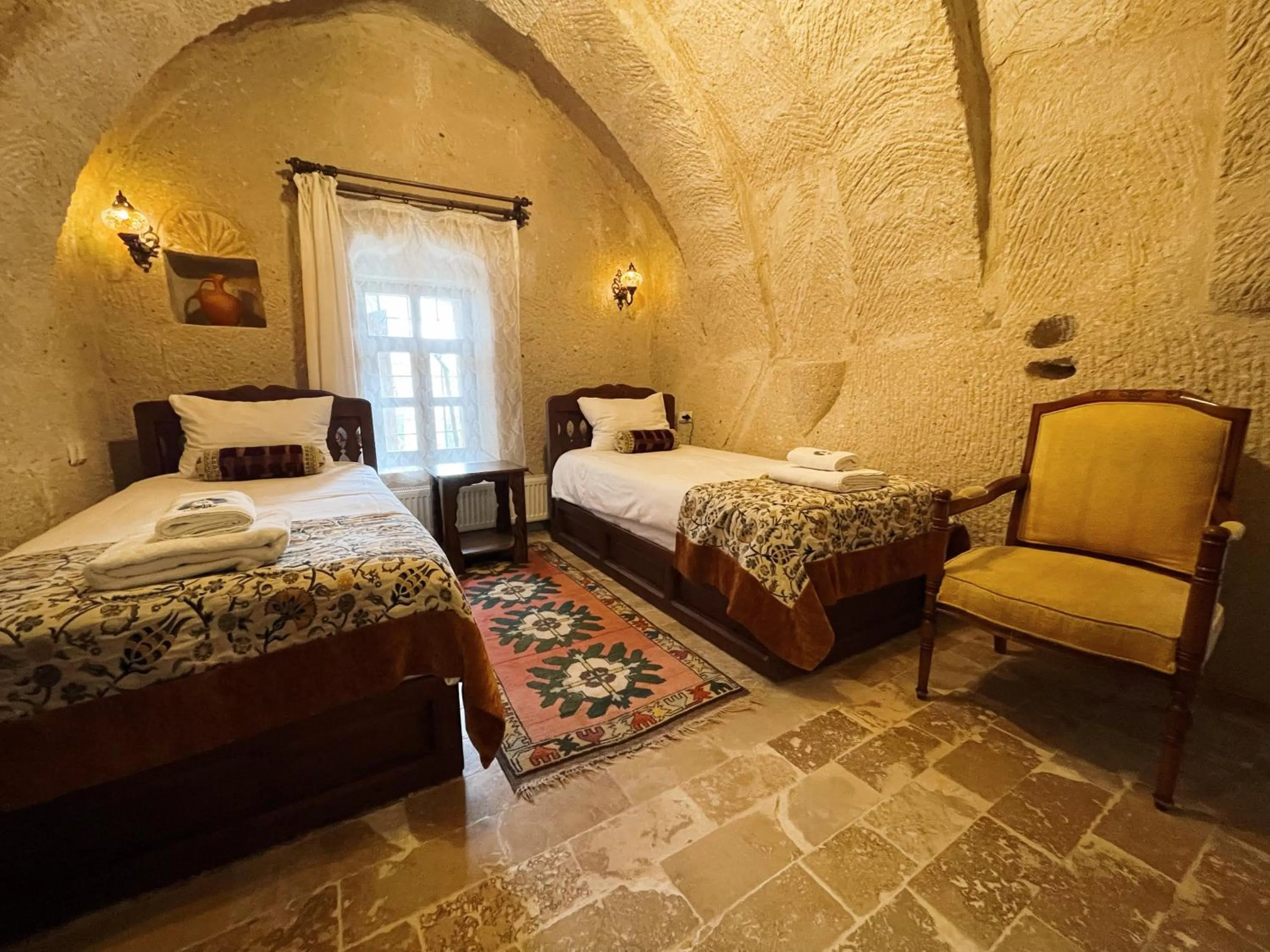 Bed in Gedik Cave Hotel