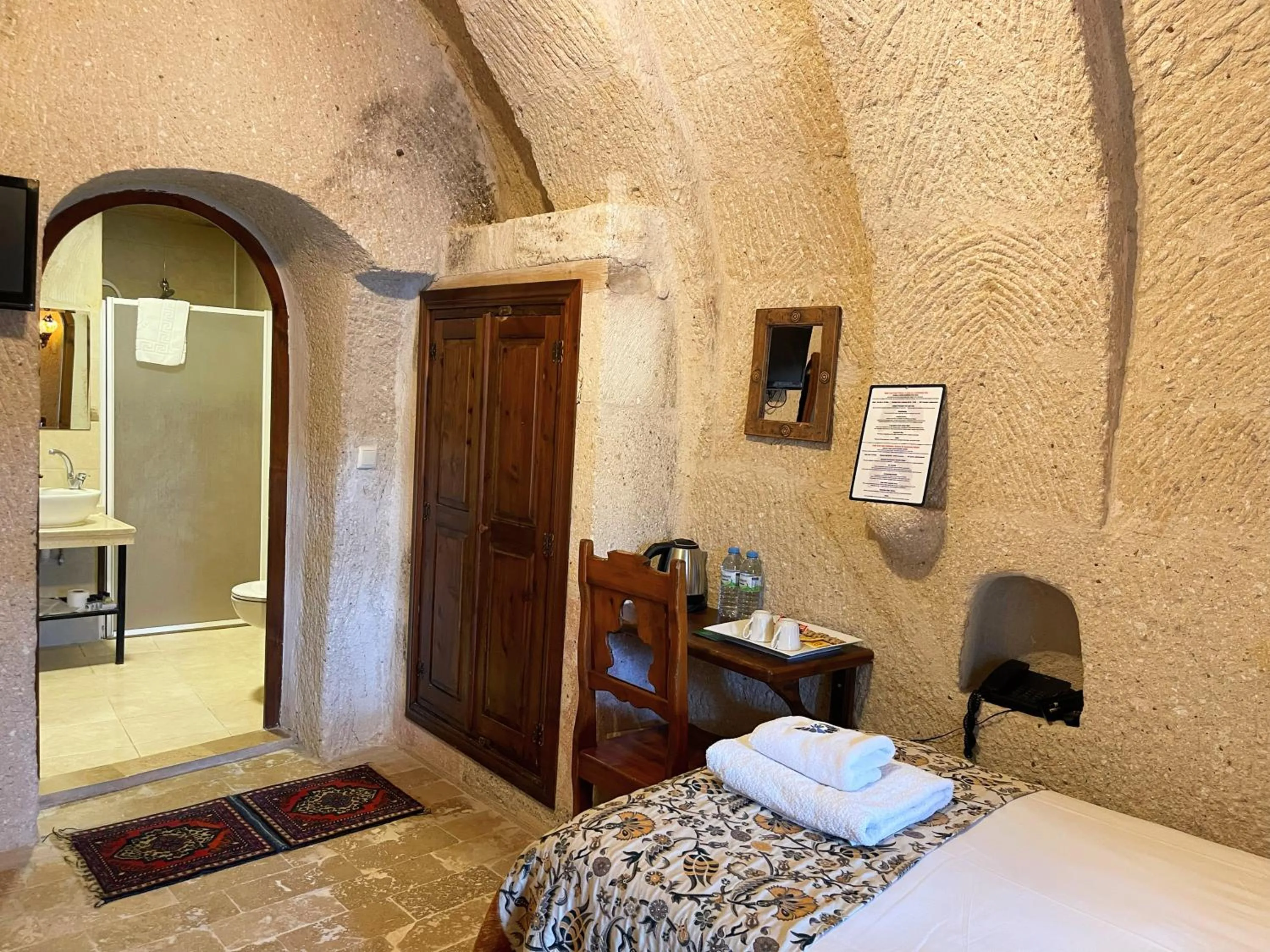 Bed in Gedik Cave Hotel