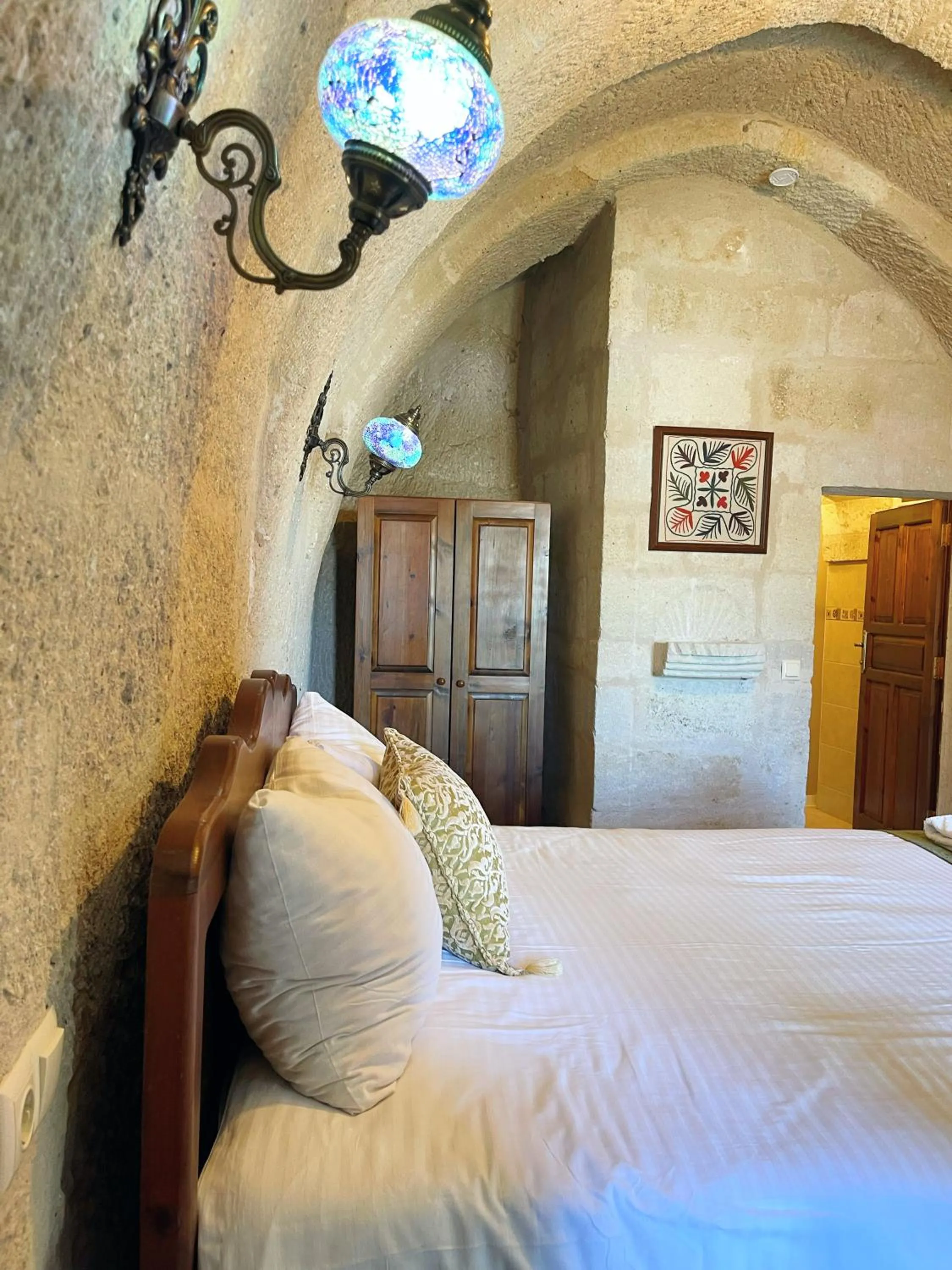 Bed in Gedik Cave Hotel