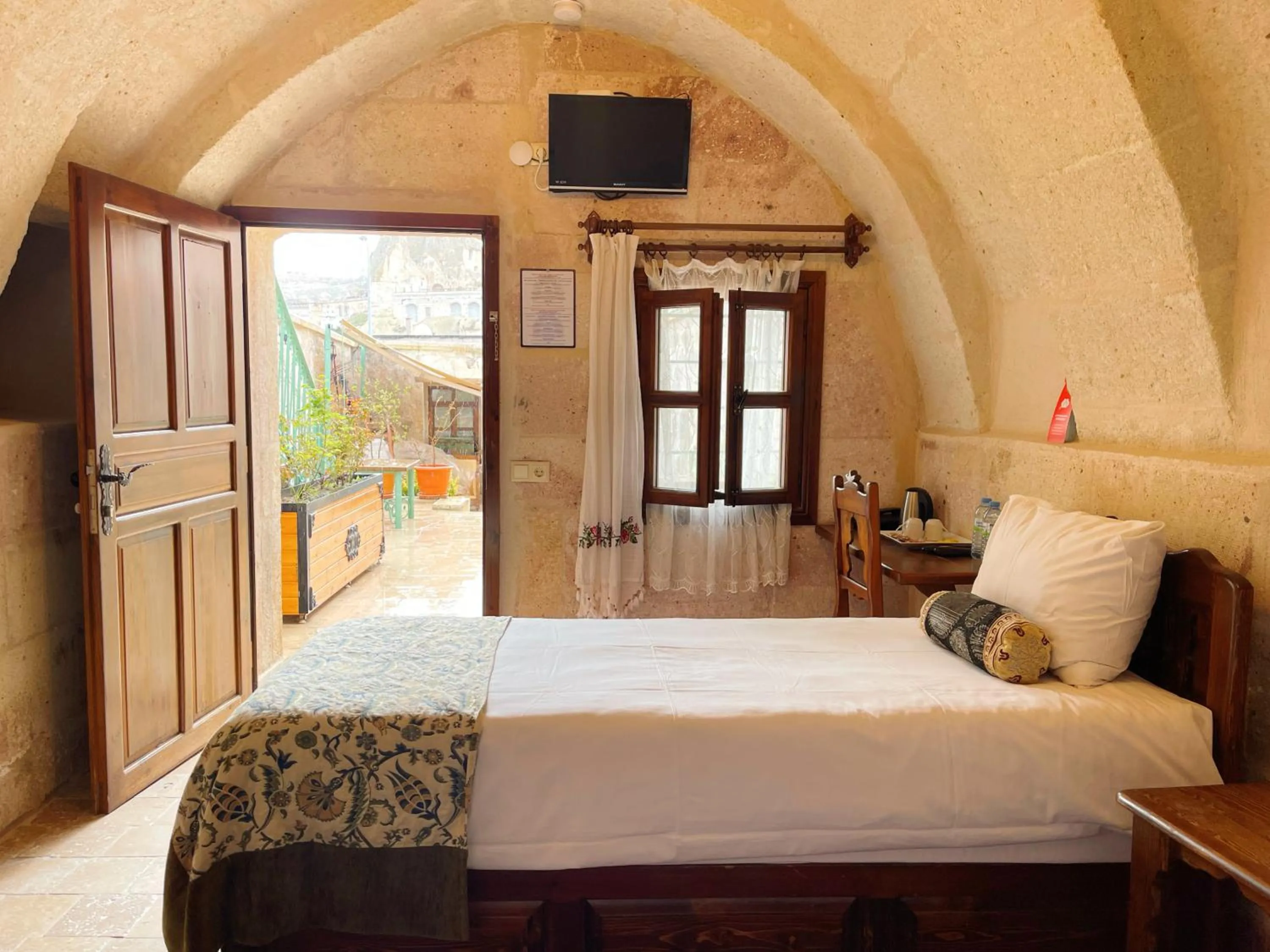 Bed in Gedik Cave Hotel