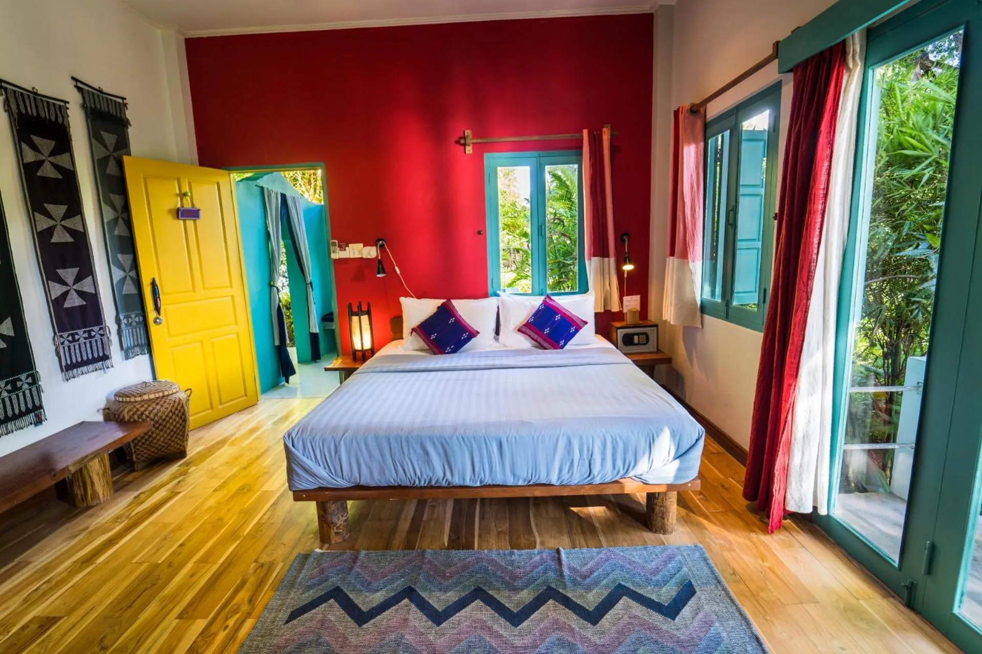 Bed in Ock Pop Tok Mekong Villa