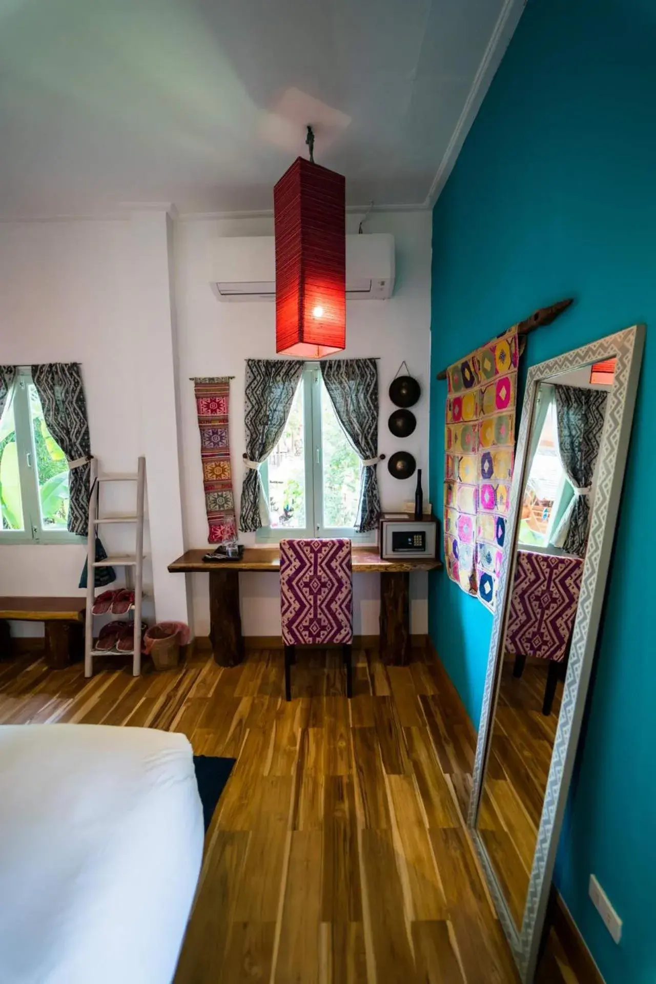 Decorative detail, Bed in Ock Pop Tok Mekong Villa Decorative detail, Bed in Ock Pop Tok Mekong Villa