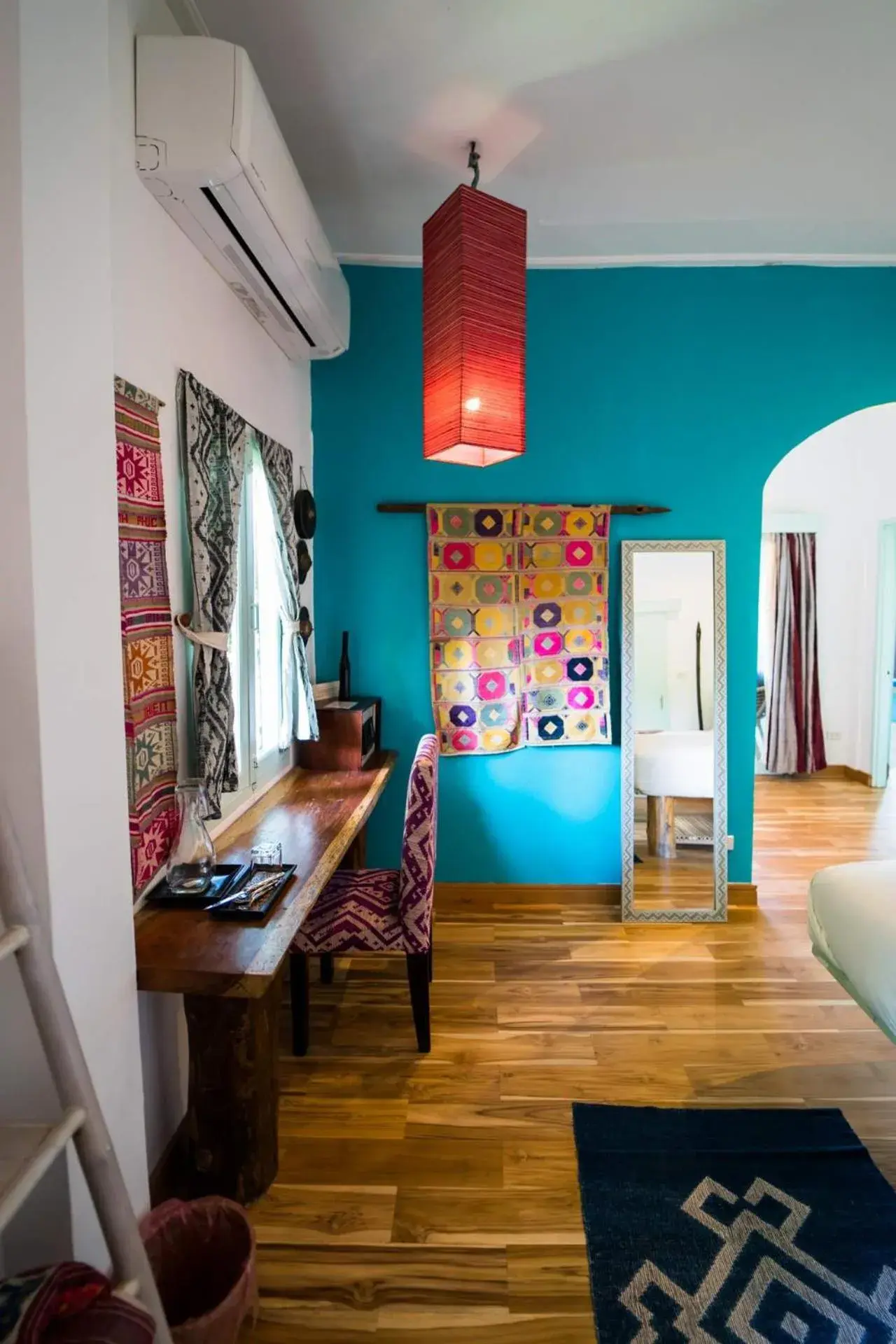 Coffee/tea facilities, Bed in Ock Pop Tok Mekong Villa Coffee/tea facilities, Bed in Ock Pop Tok Mekong Villa