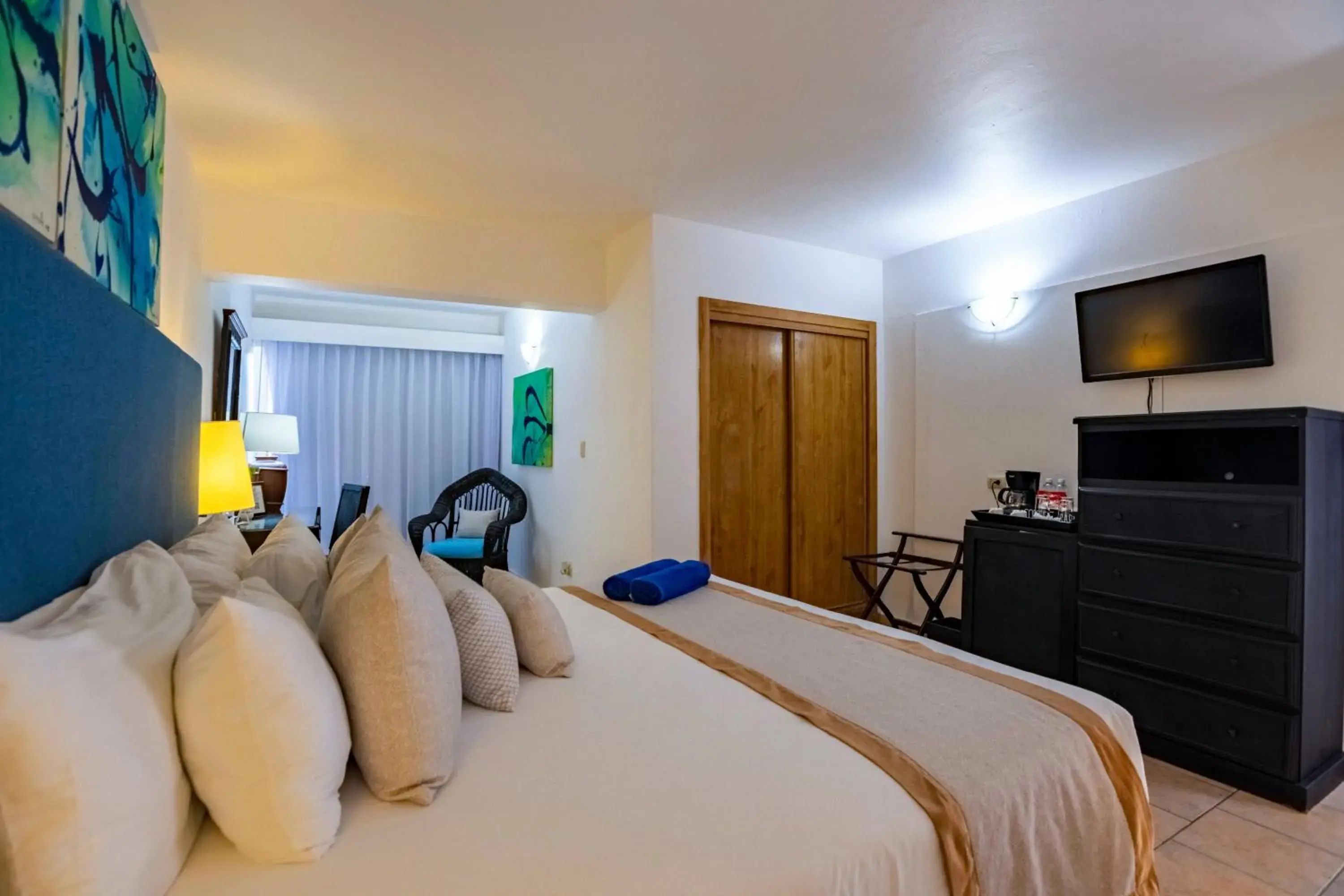 Bedroom, Bed in Blue JackTar Bedroom, Bed in Blue JackTar