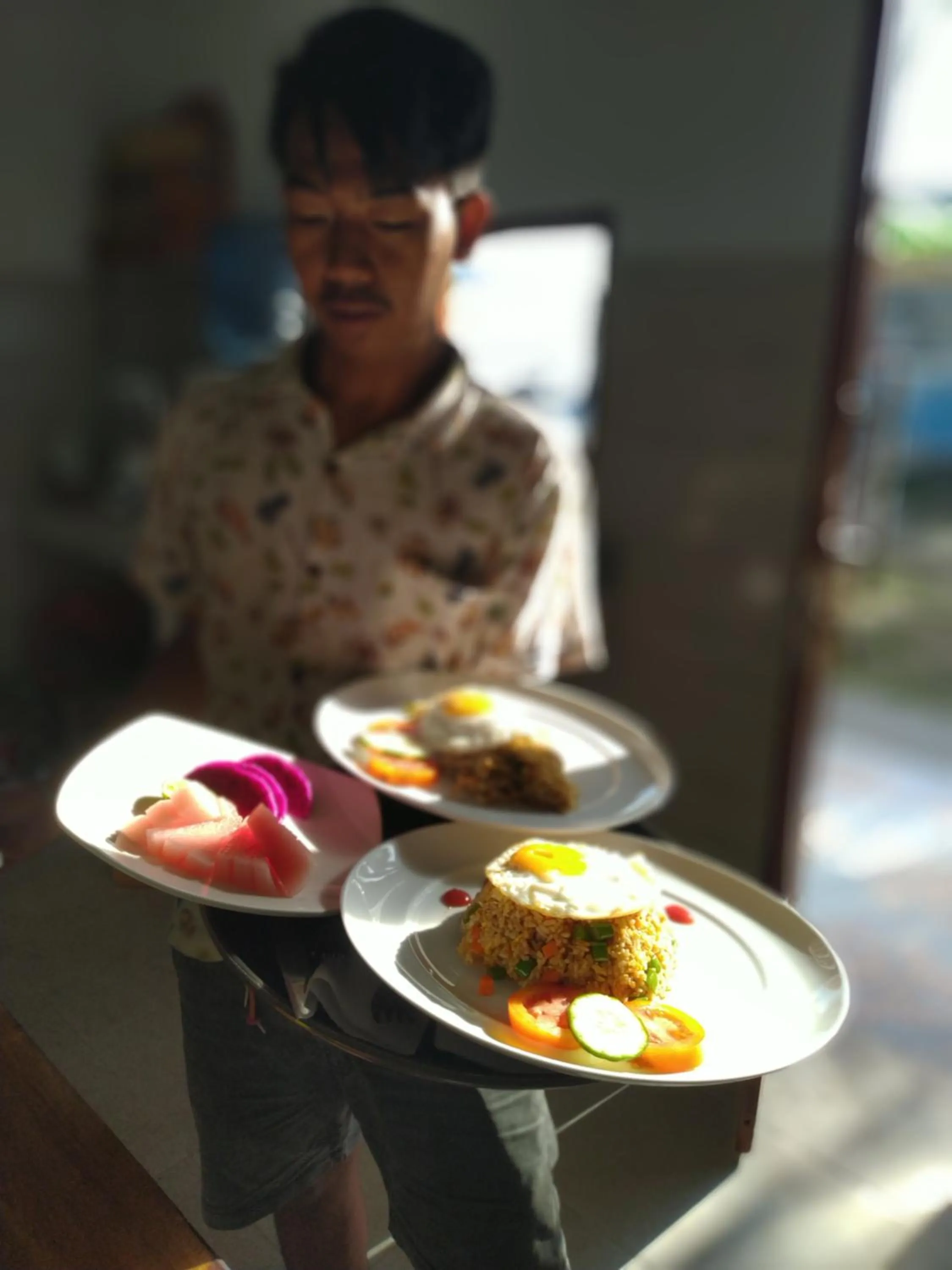 Asian breakfast in Rumah Marta Ceningan Island