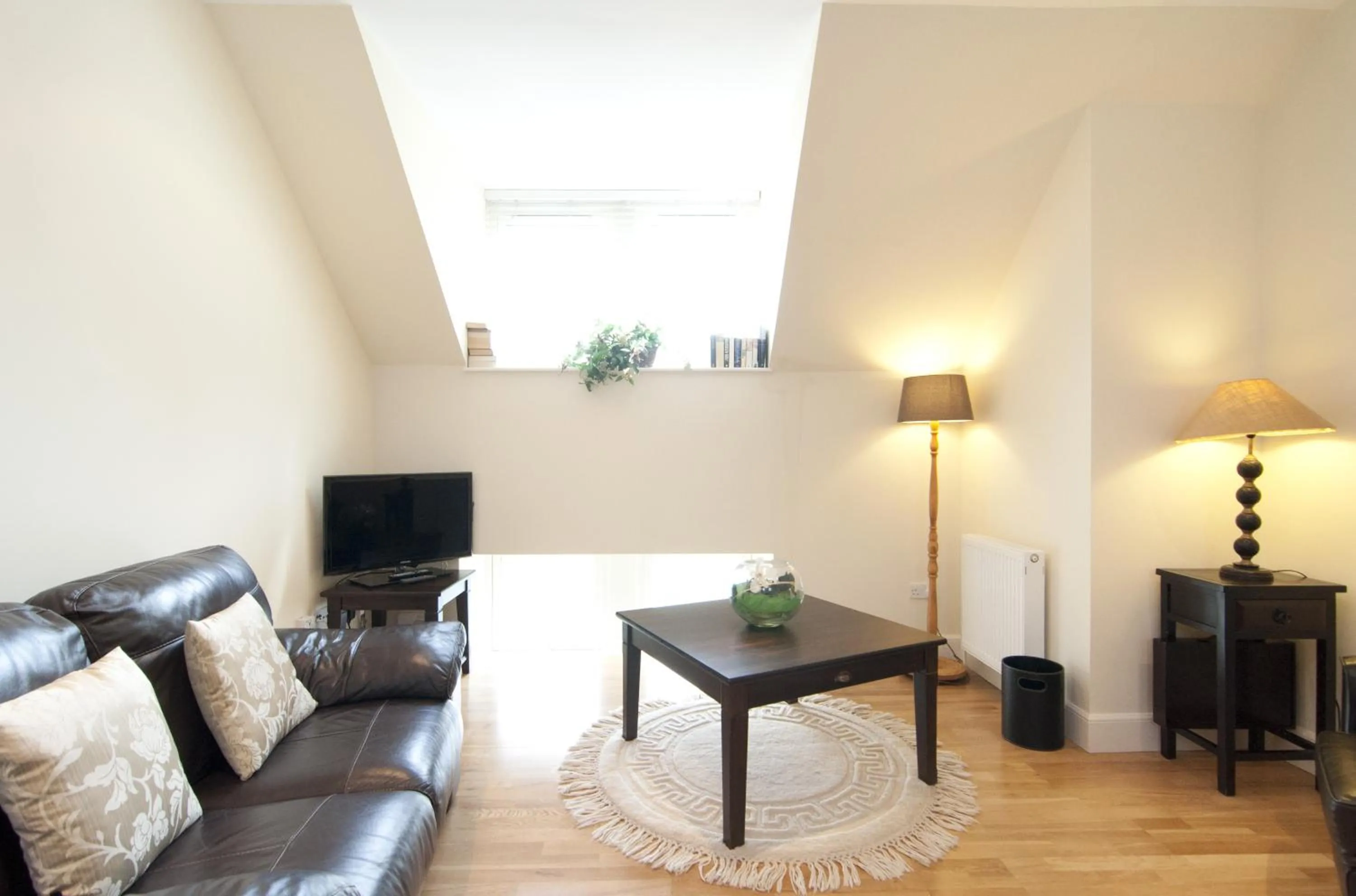 Living room in Edinburgh Church Apartments