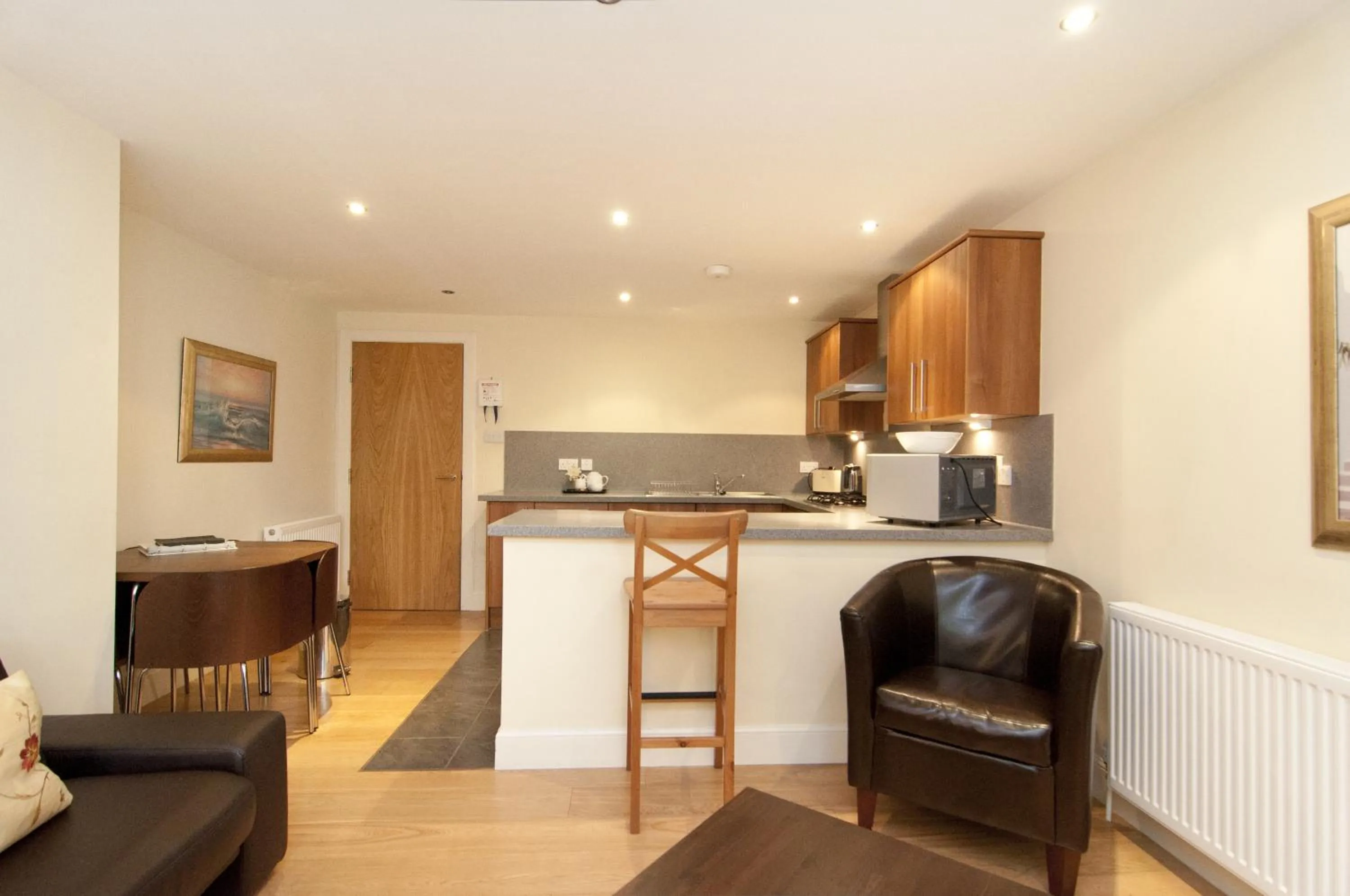 Living room in Edinburgh Church Apartments