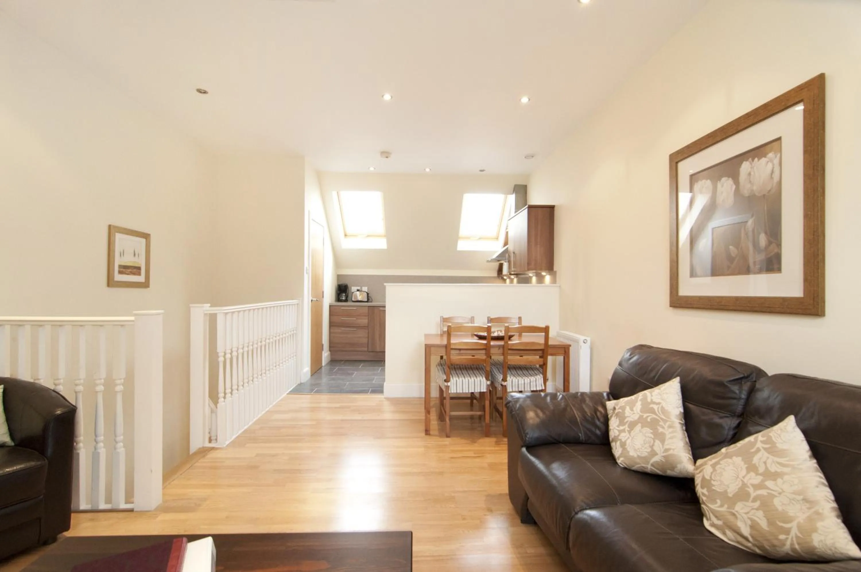 Living room in Edinburgh Church Apartments