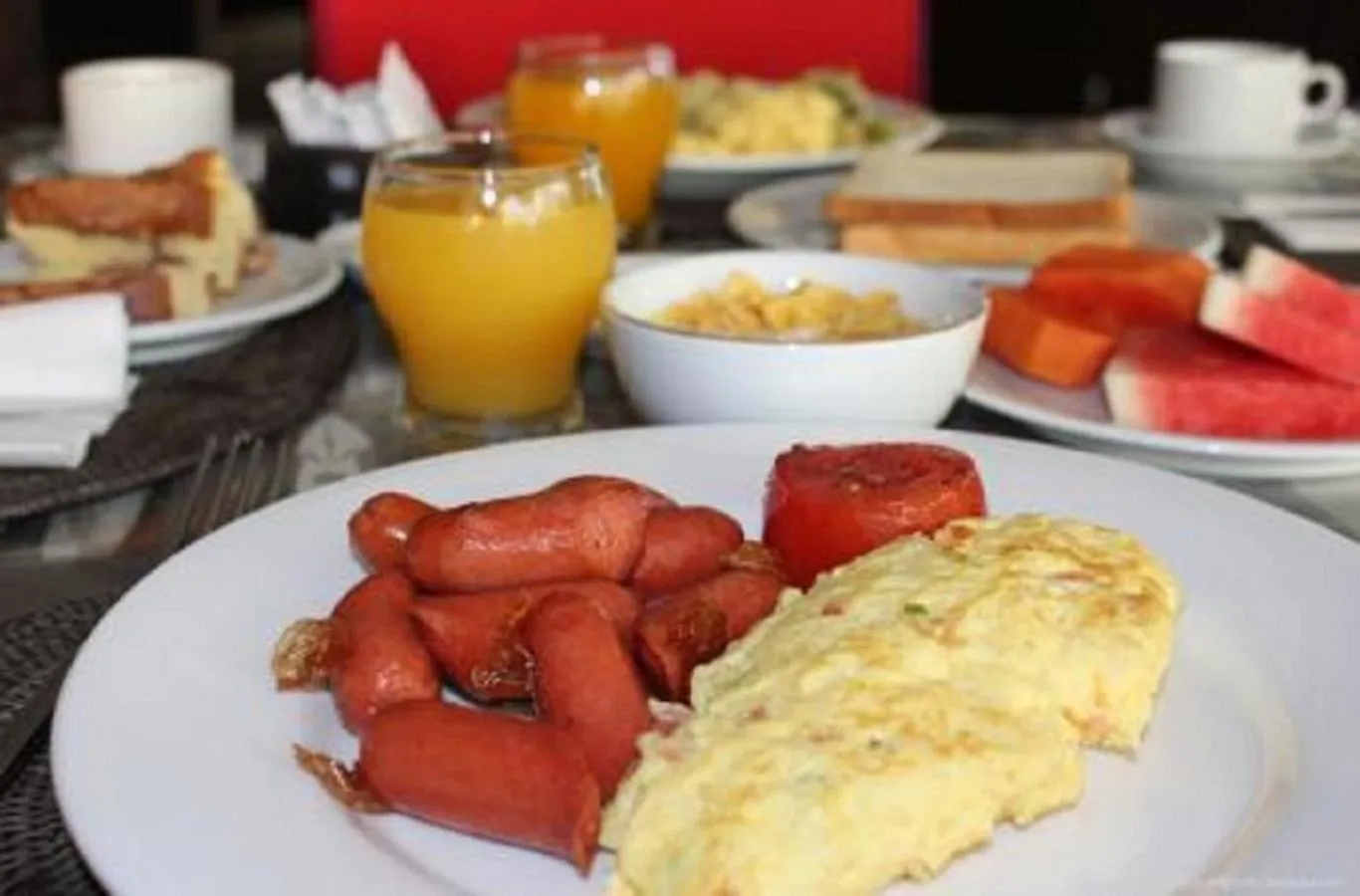 Buffet breakfast in Oasis Hotel Bungalows Rhodes- All Inclusive