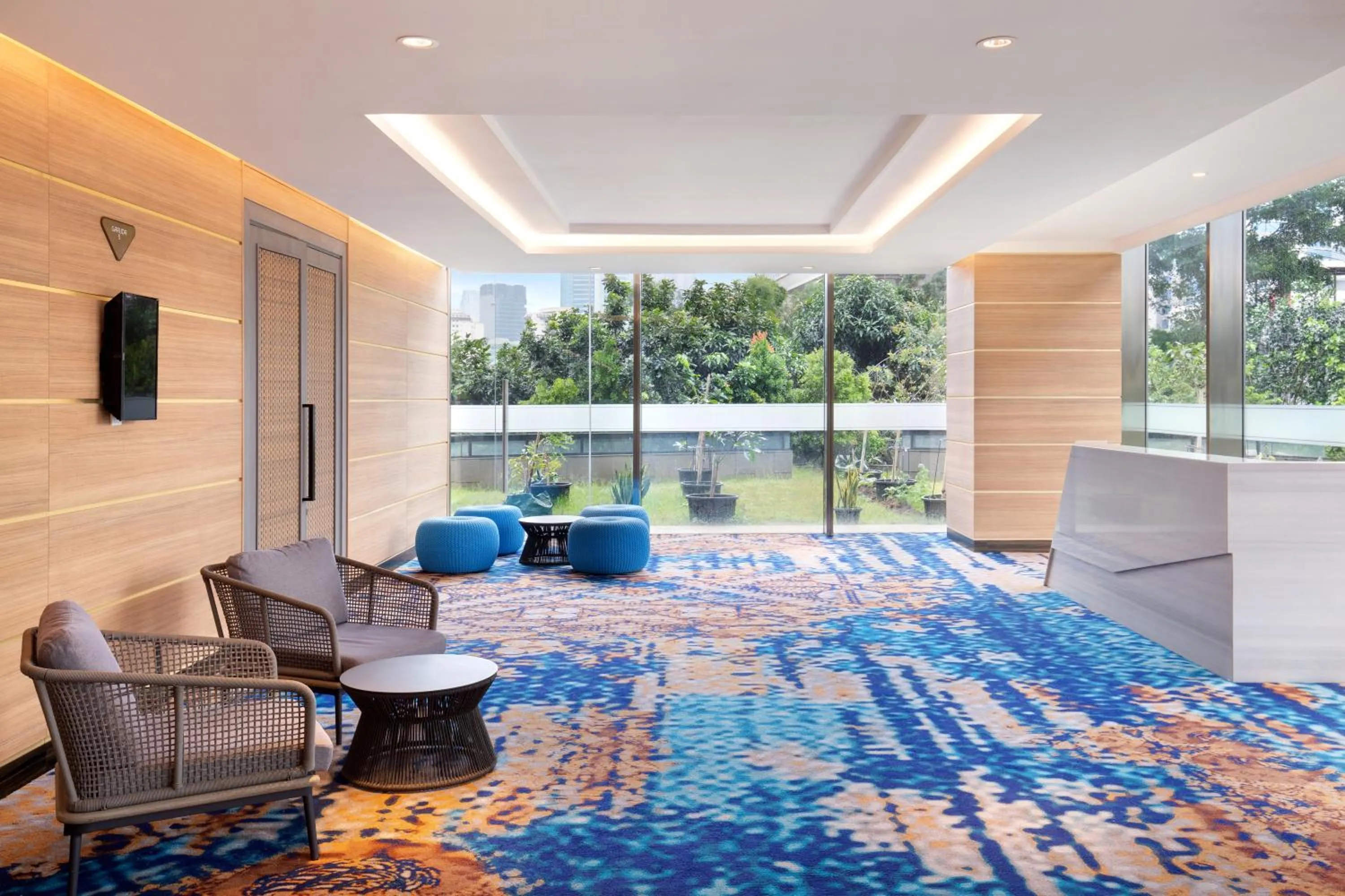 Seating area in Mercure Jakarta Gatot Subroto