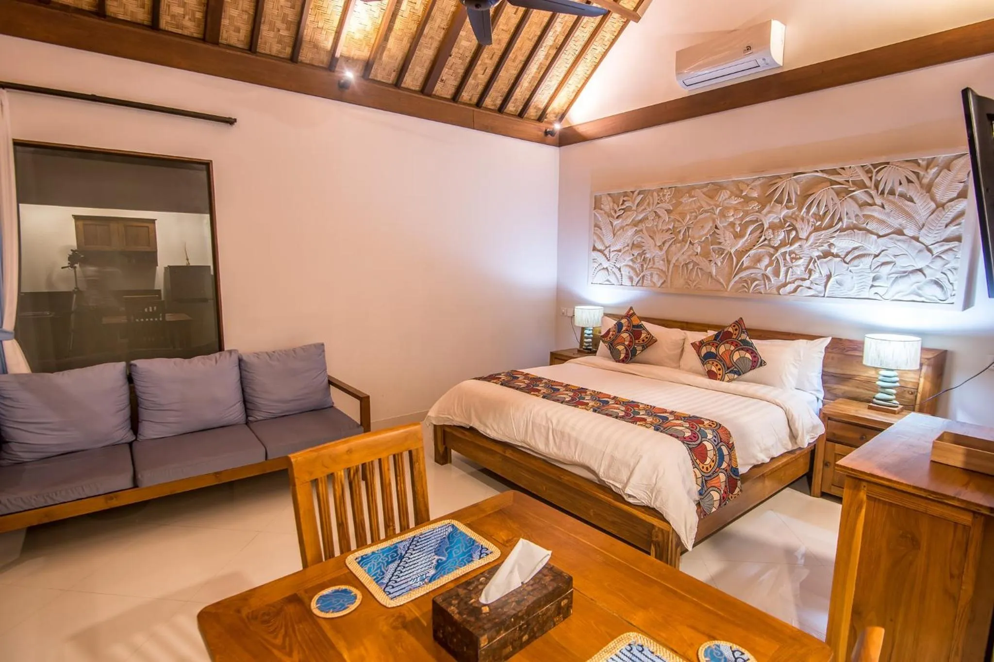 Bed in Bali Santi Bungalows