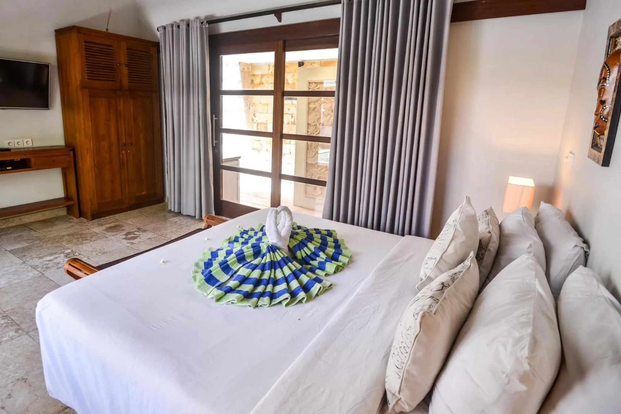 Bed in Bali Santi Bungalows