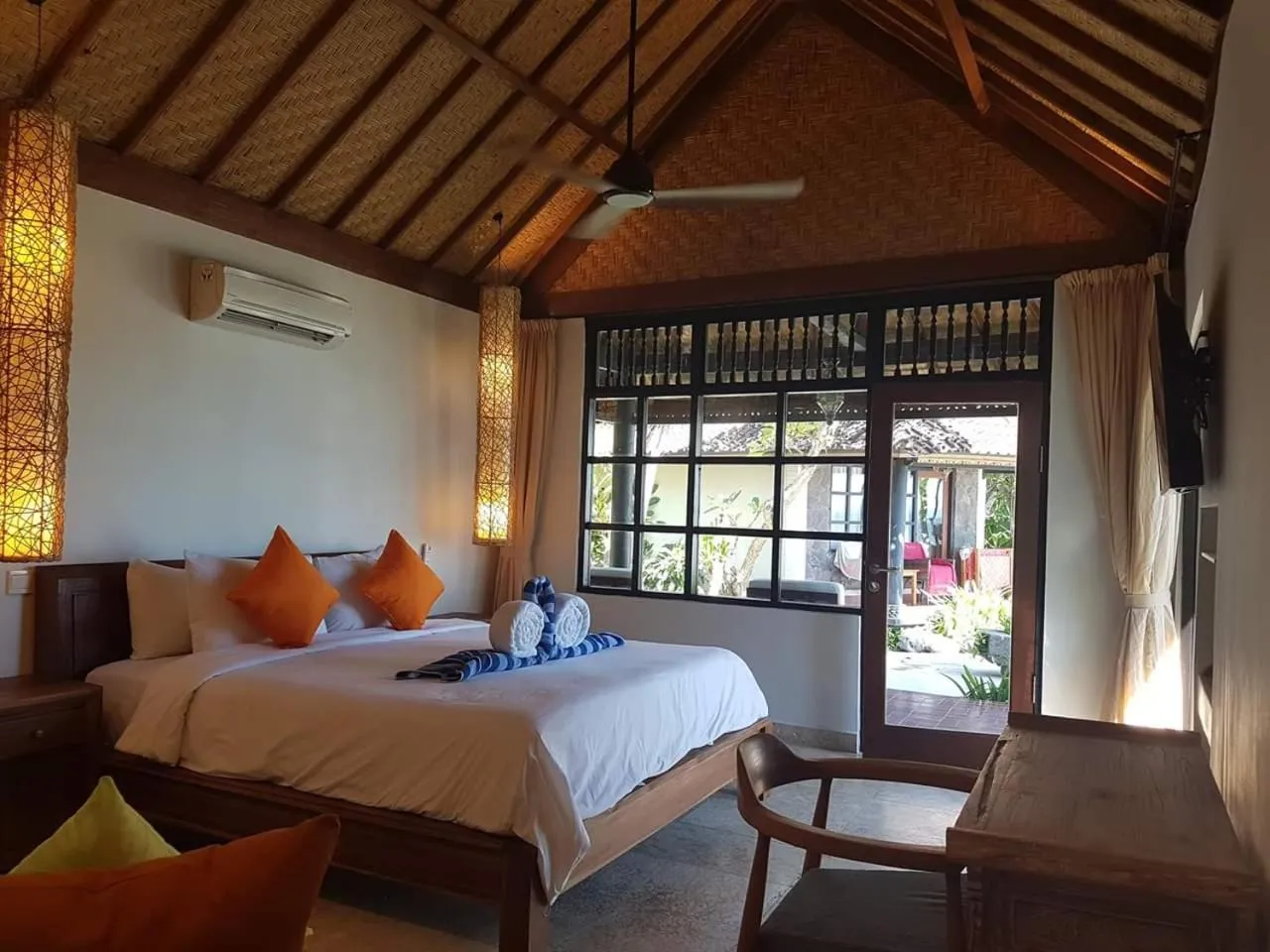 Bed in Bali Santi Bungalows