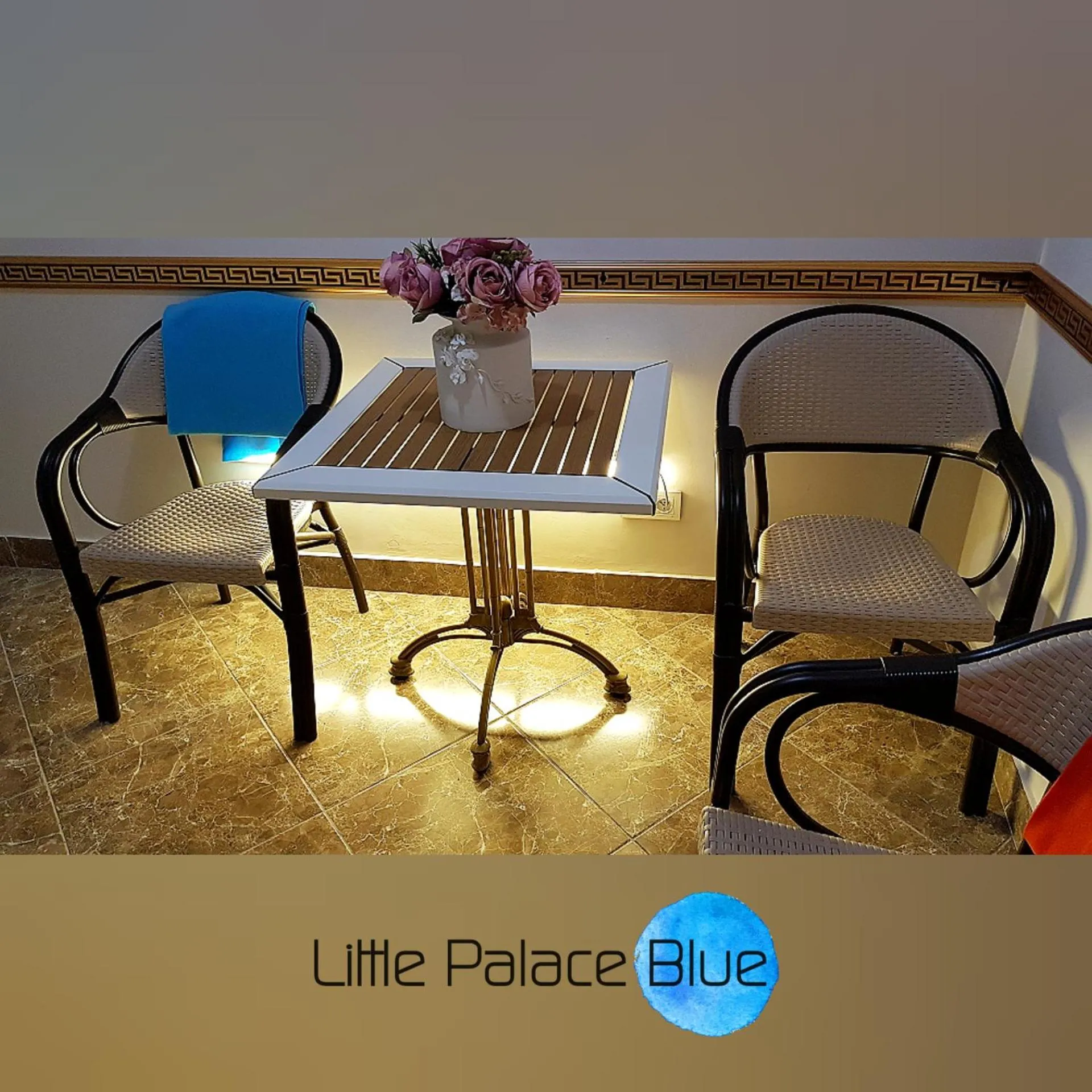 Patio in Little Palace Blue Apartment