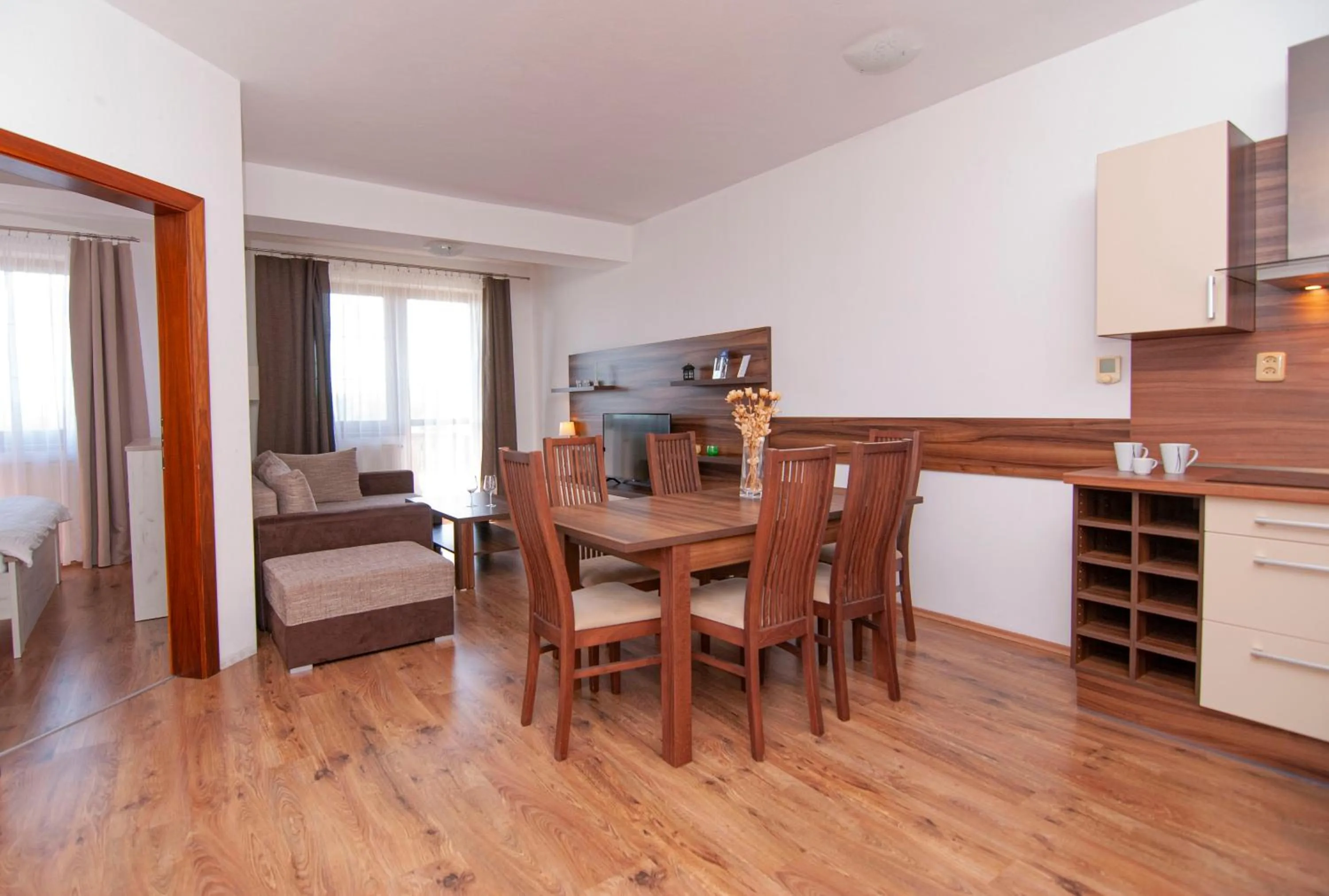 Kitchen or kitchenette in Apartmany Sileas