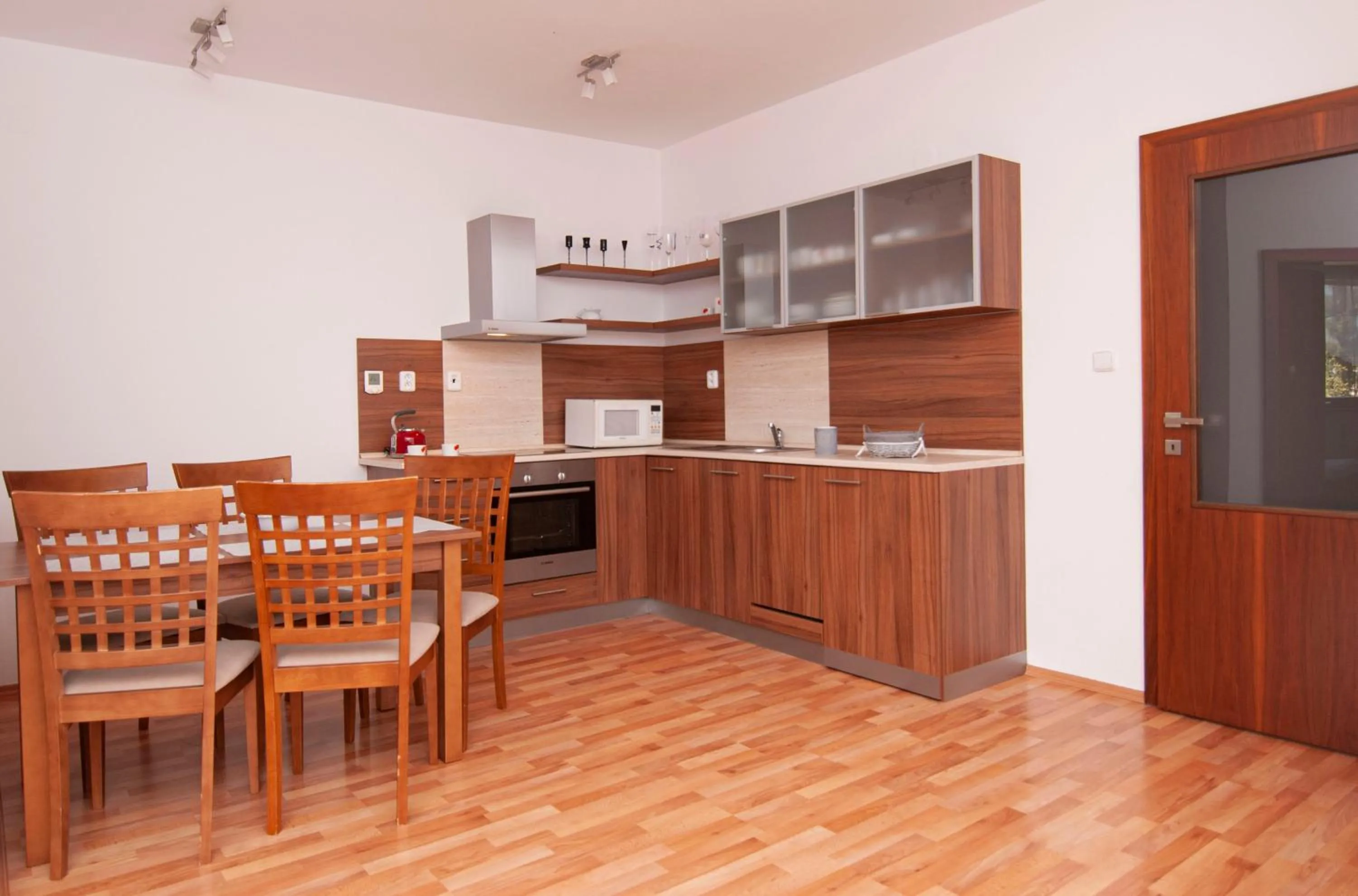 Kitchen or kitchenette in Apartmany Sileas
