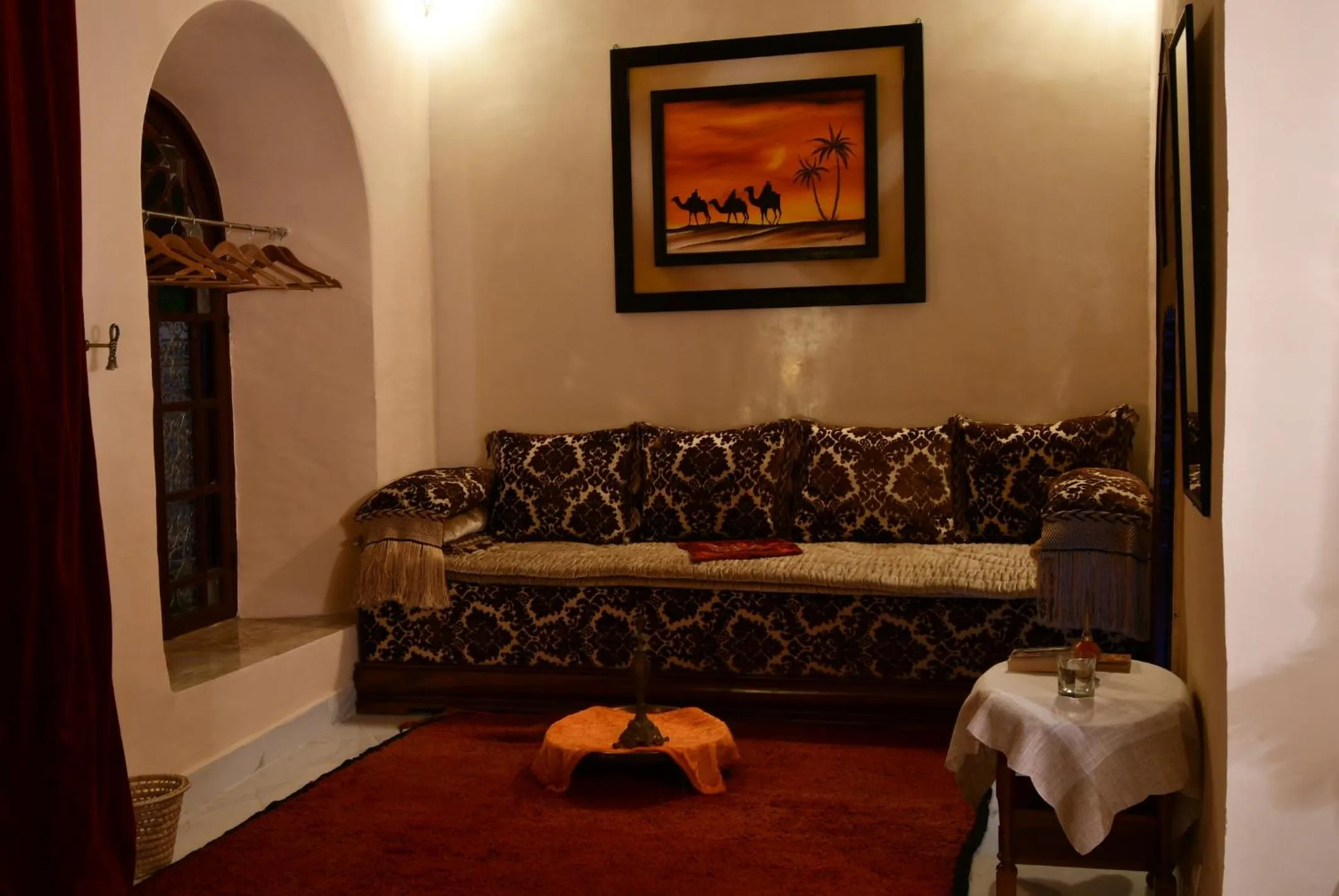 Seating area in Riad AlKATIB Meknès