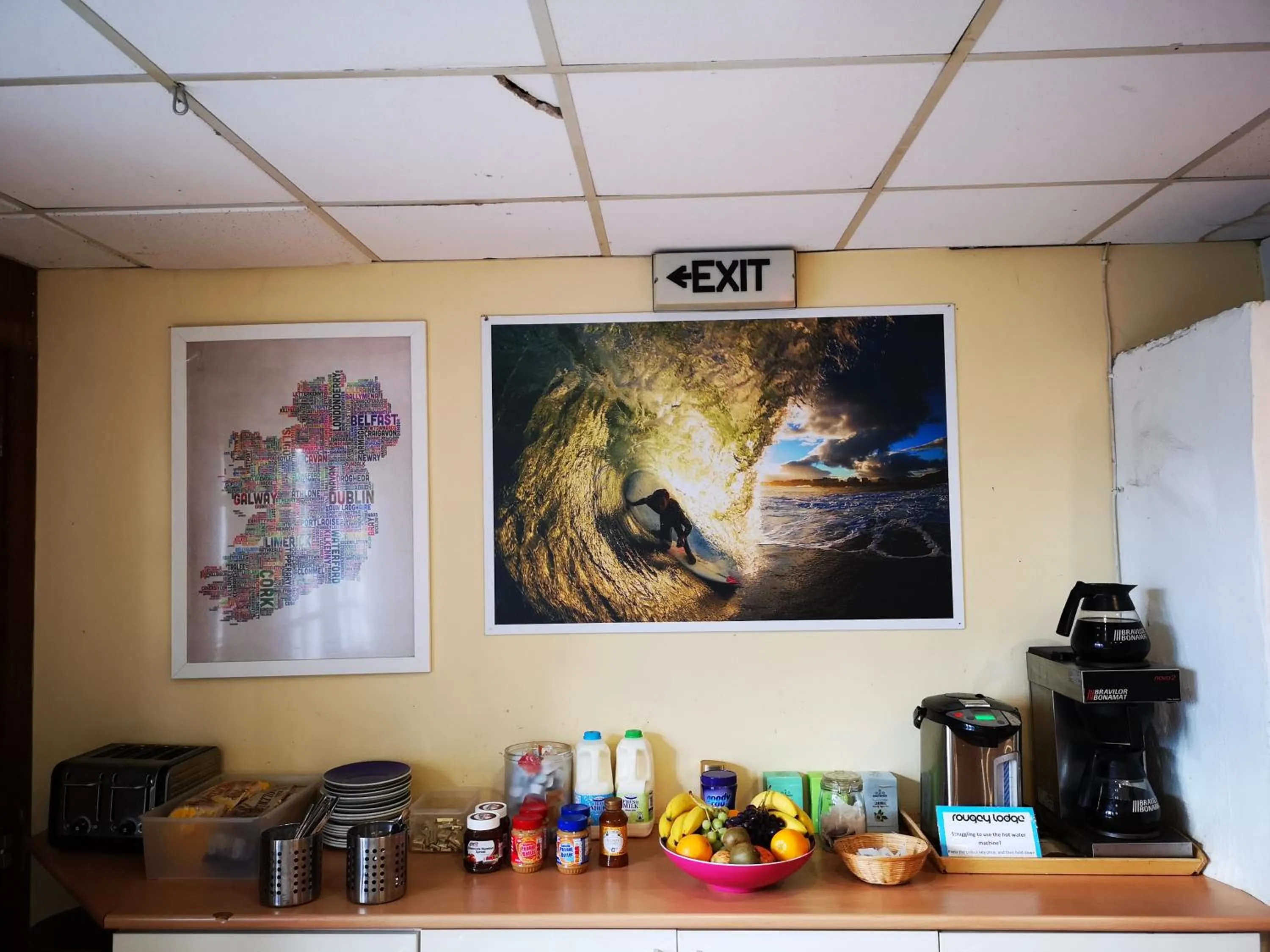 Continental breakfast in Rougey Lodge Hostel