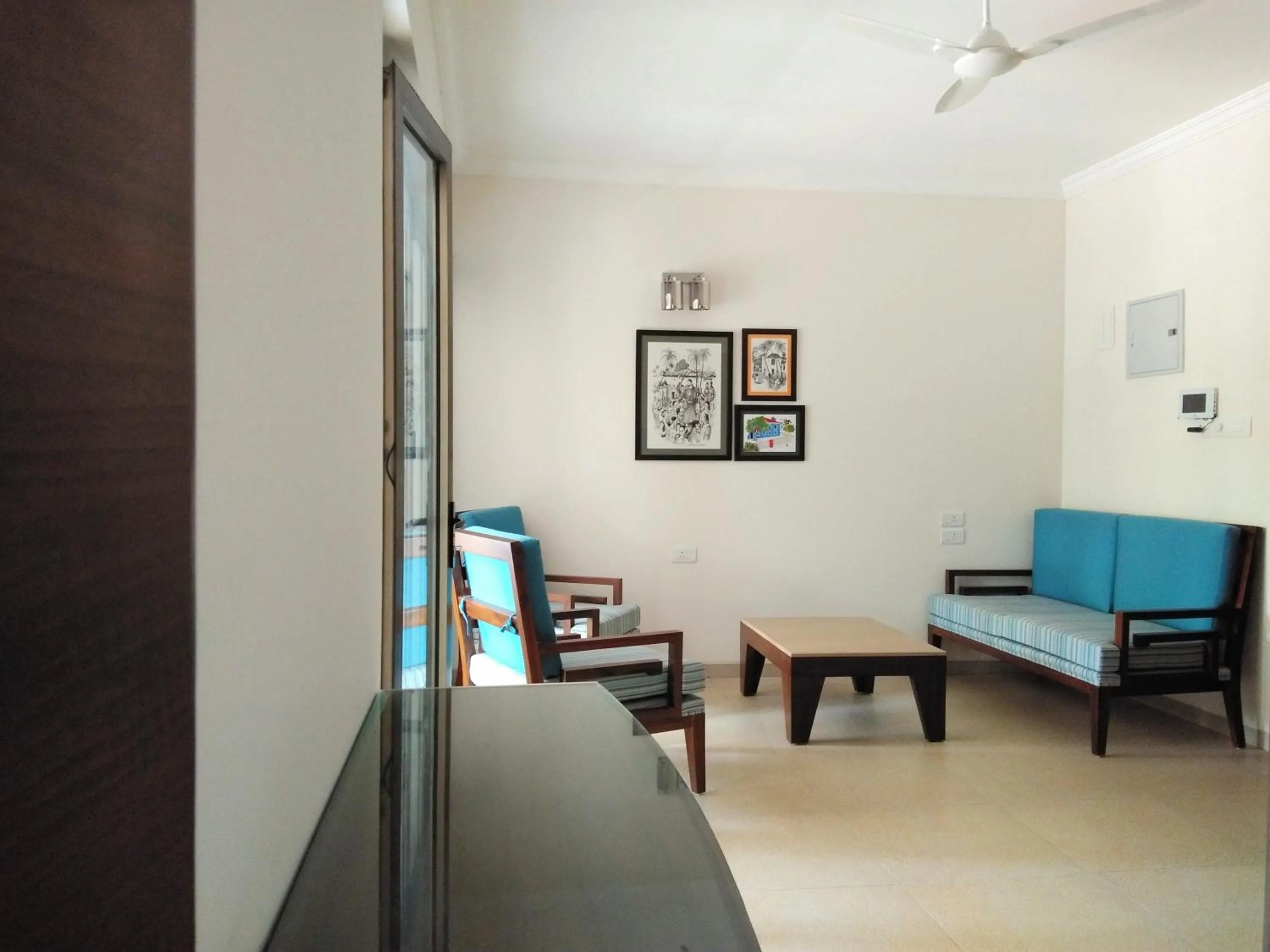 Seating area in Casa Legend Suites Candolim Goa