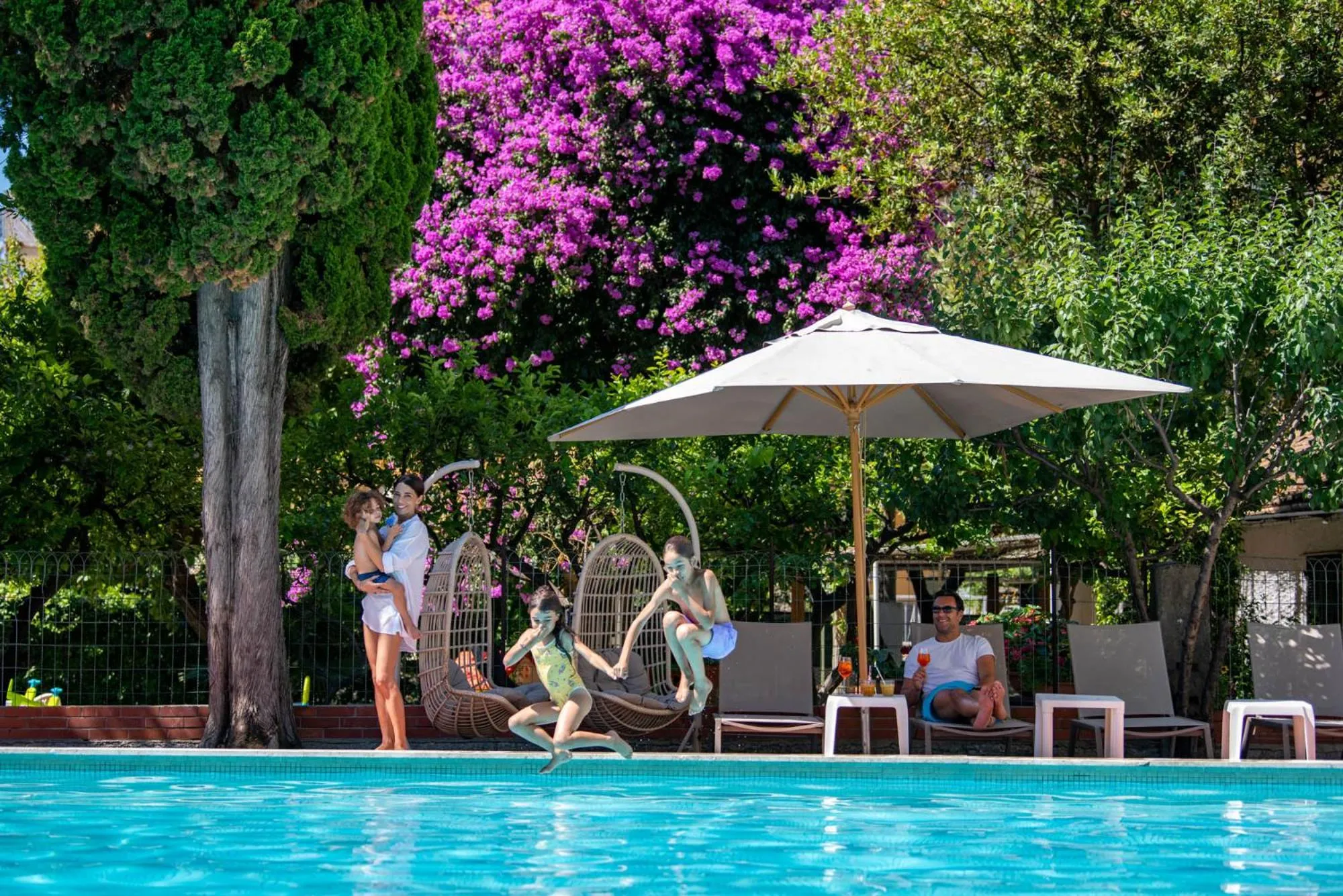 Pool view in Raffy Family & Bike Hotel