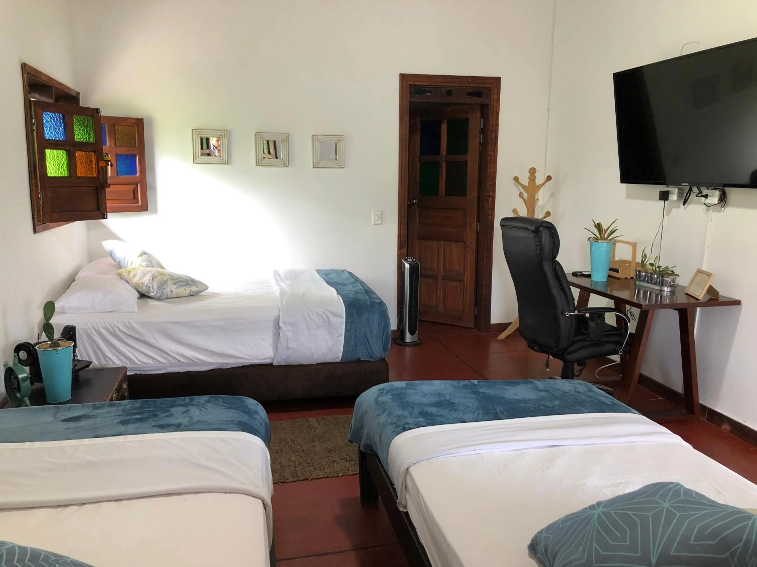 Bed in Finca Hotel Brasilia