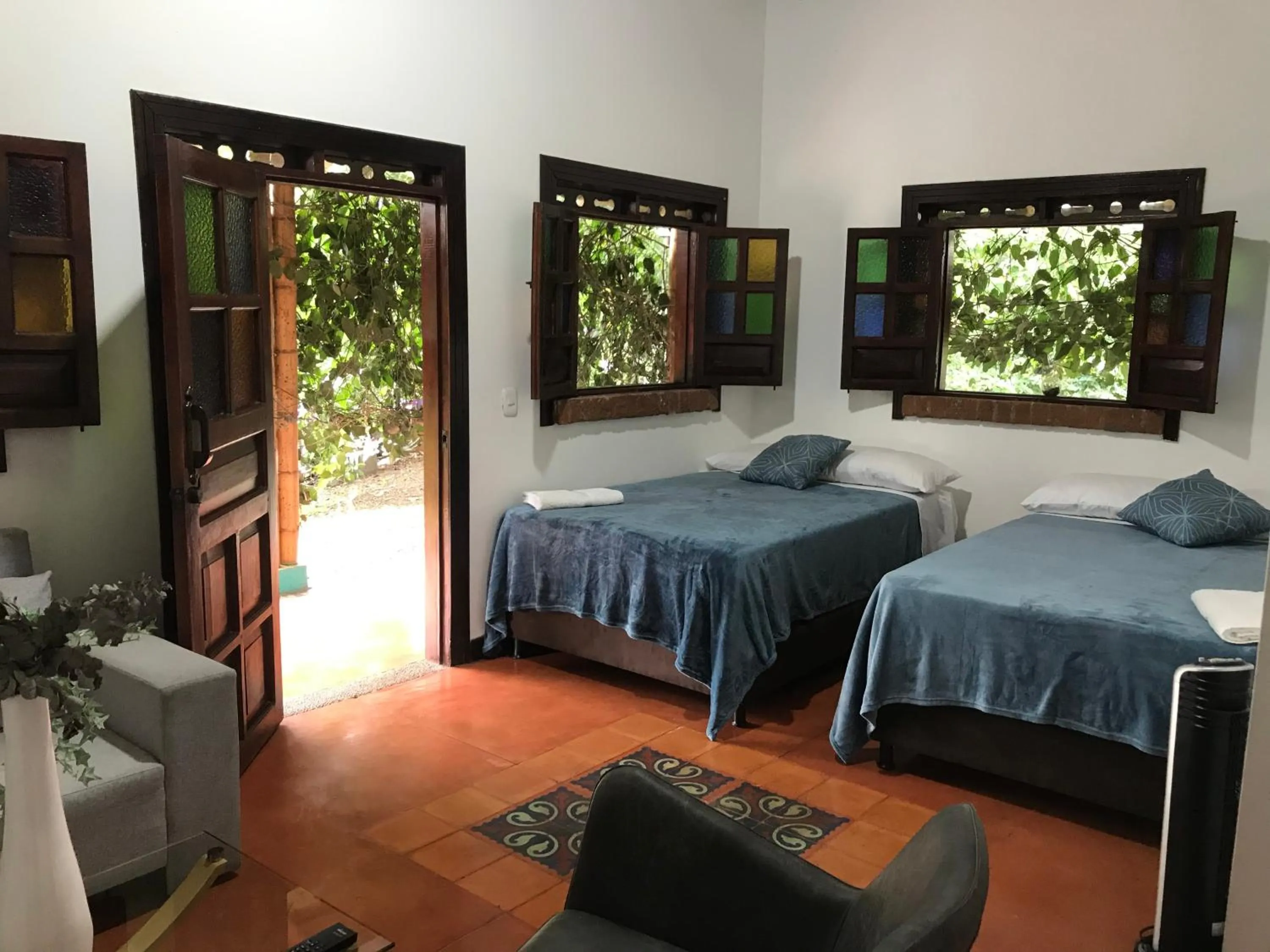 Bed in Finca Hotel Brasilia