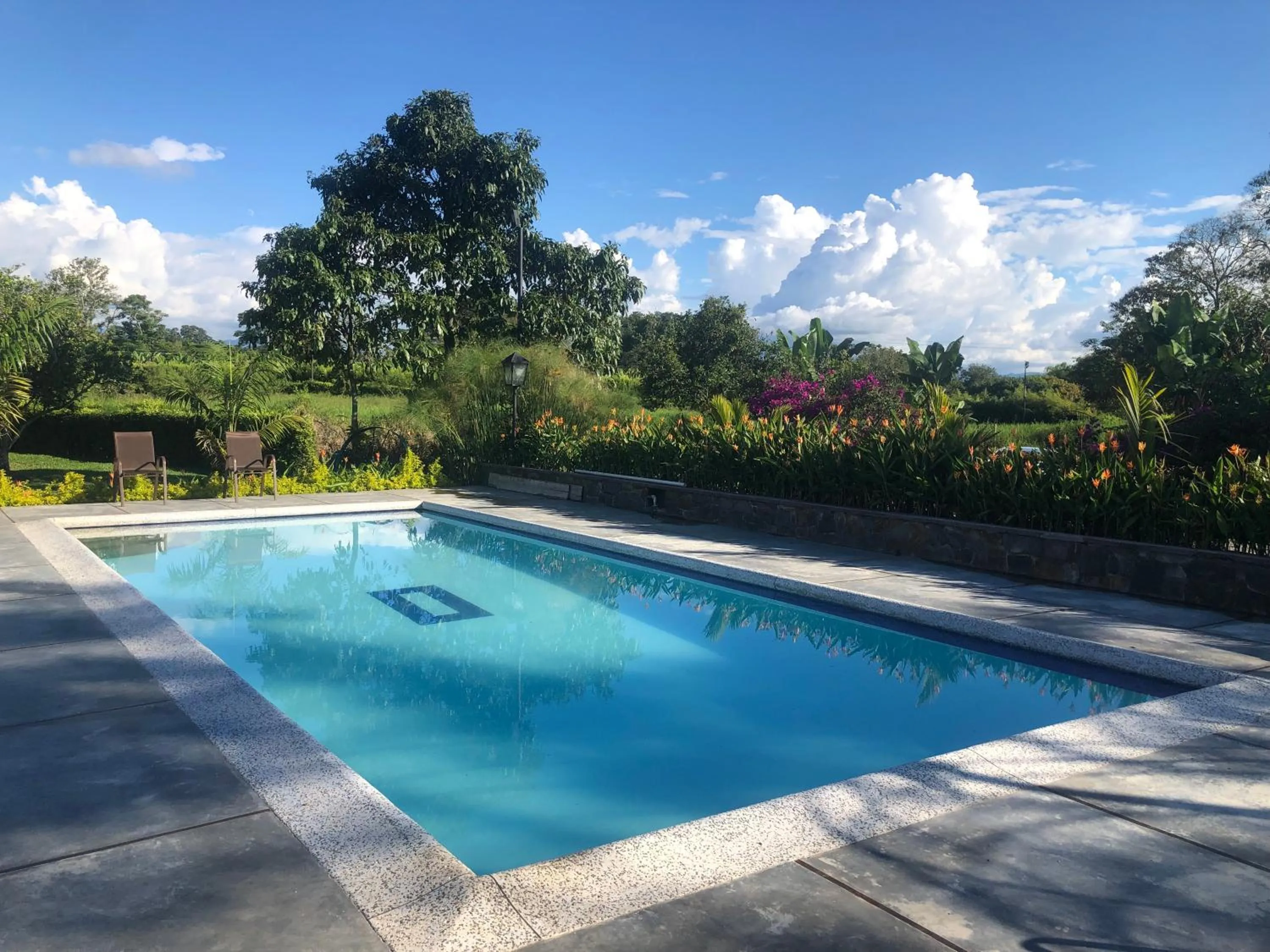 Swimming pool in Finca Hotel Brasilia