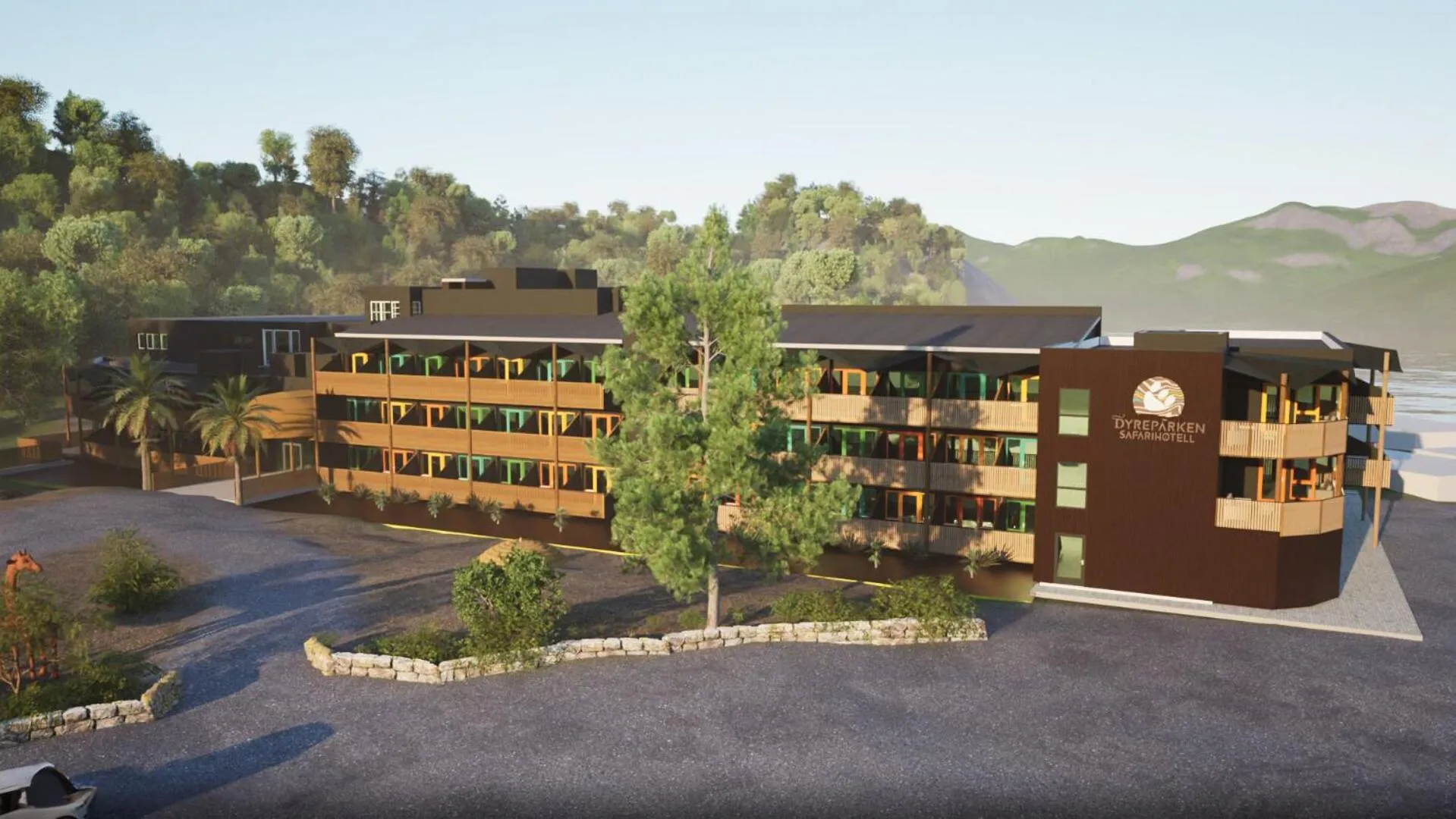 Facade/entrance in Dyreparken Safarihotell