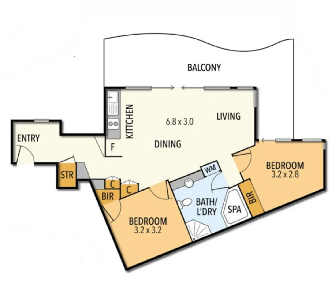 Floor plan in 130 At The Waves