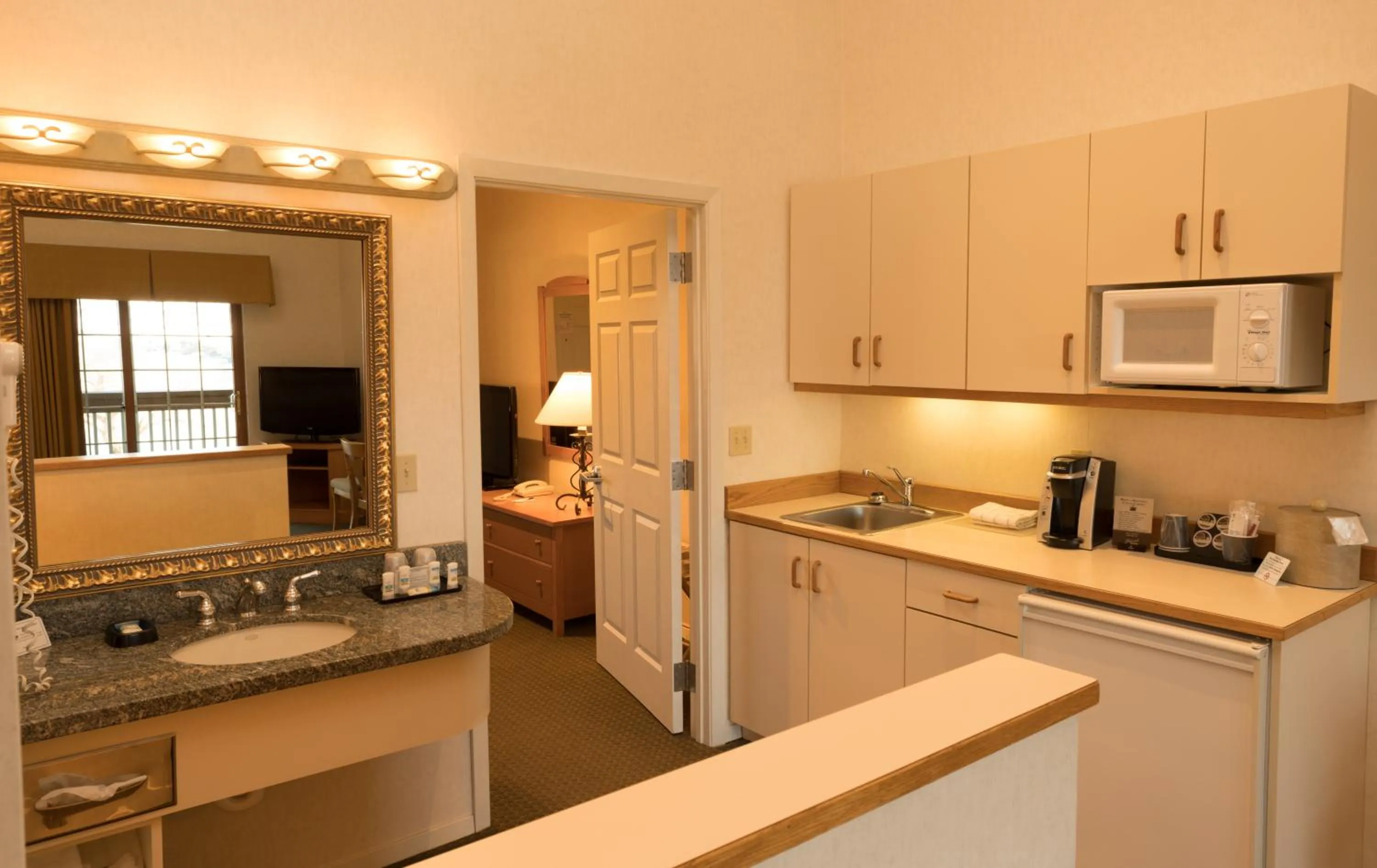 Kitchen or kitchenette in Lakeside Lodge and Suites
