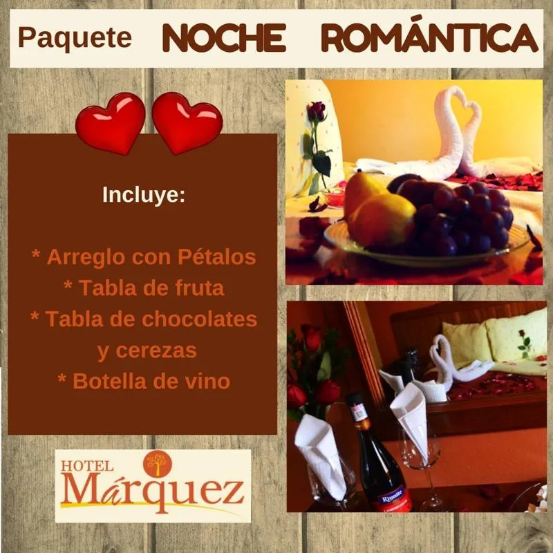 Food and drinks in Hotel Márquez