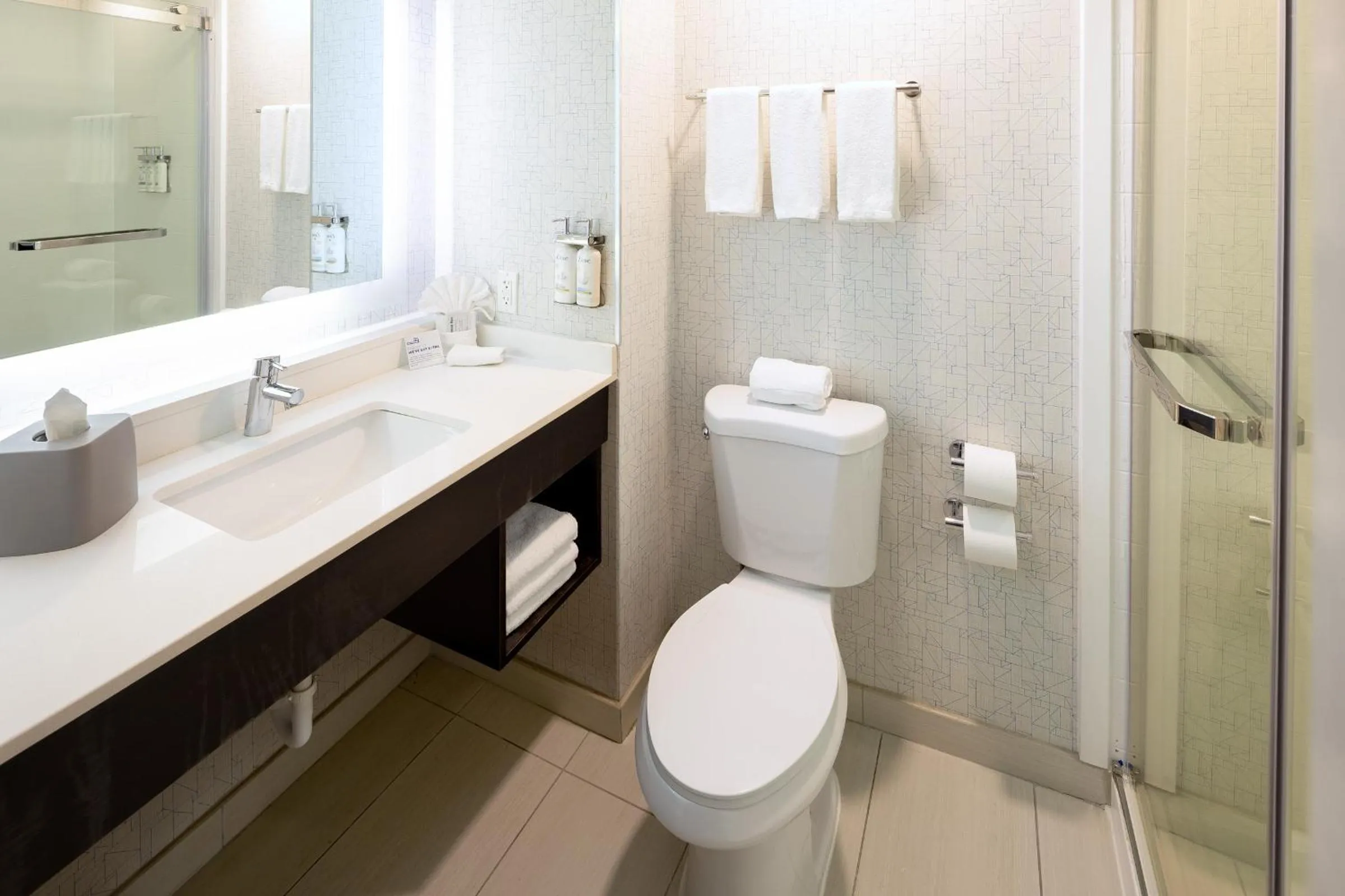 Shower in Holiday Inn Express & Suites Chicago West - St Charles by IHG