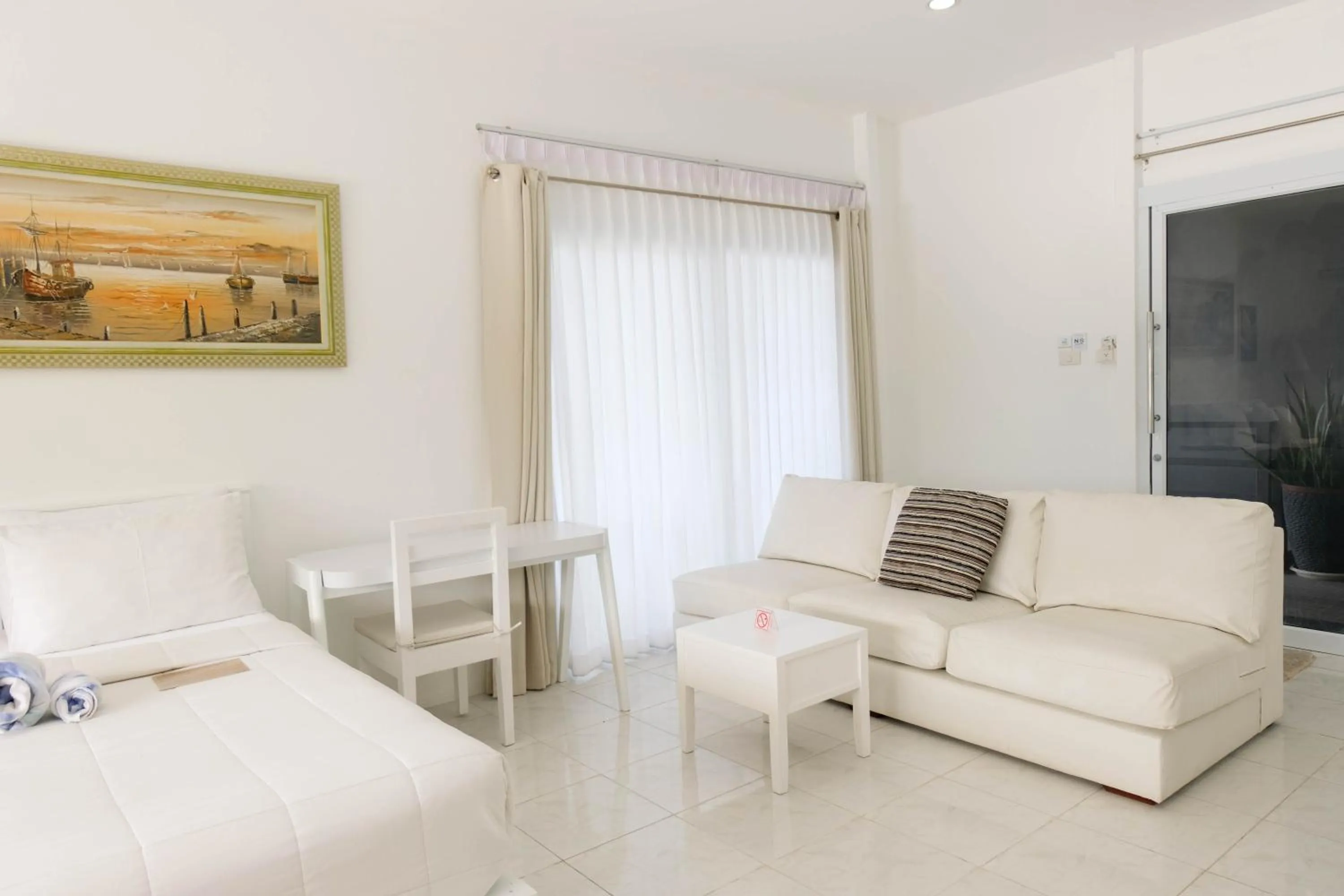 Seating area in Baan Poon Garden