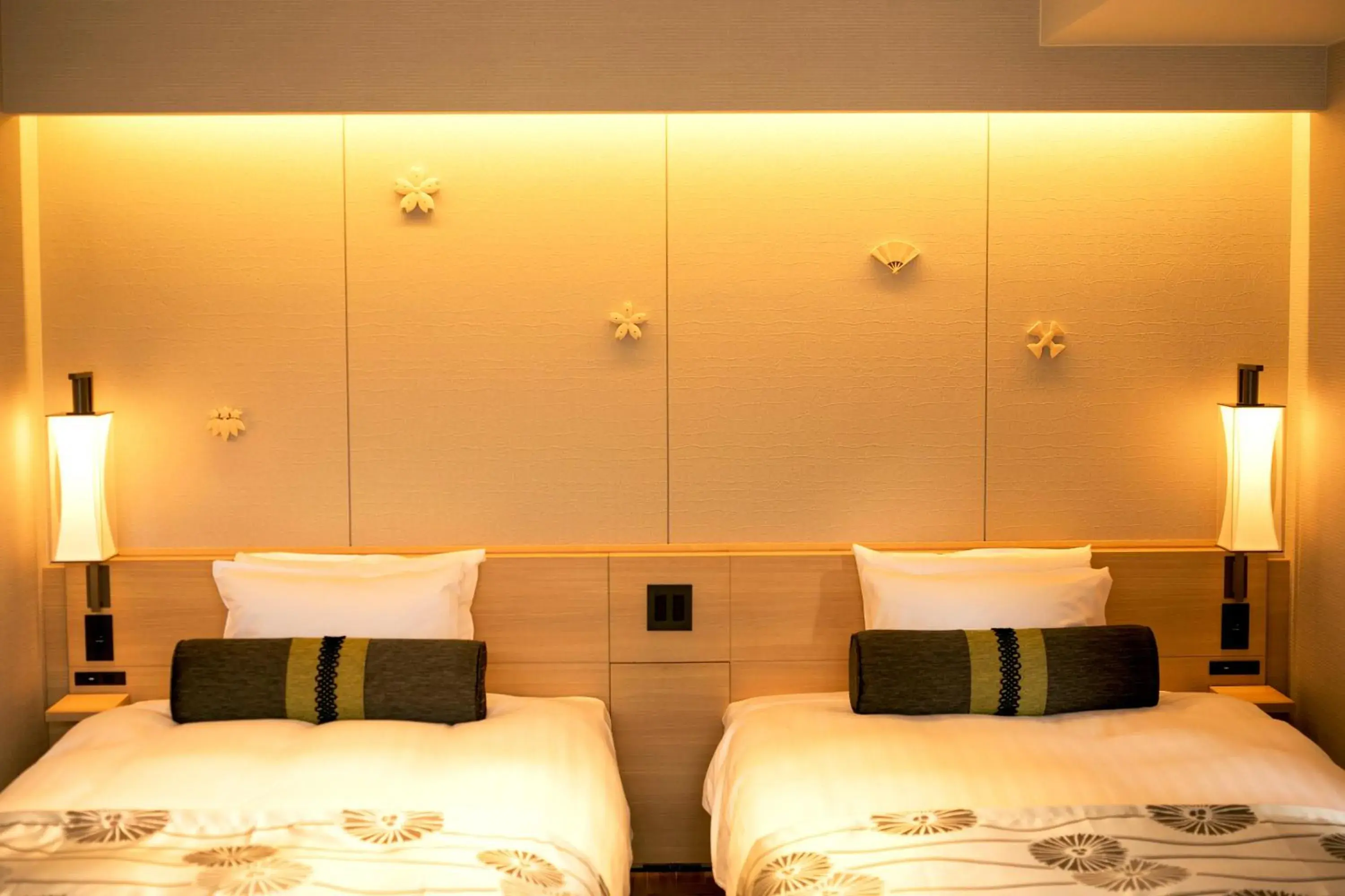 Bed in Kotohira Grand Hotel Sakuranosho Bed in Kotohira Grand Hotel Sakuranosho