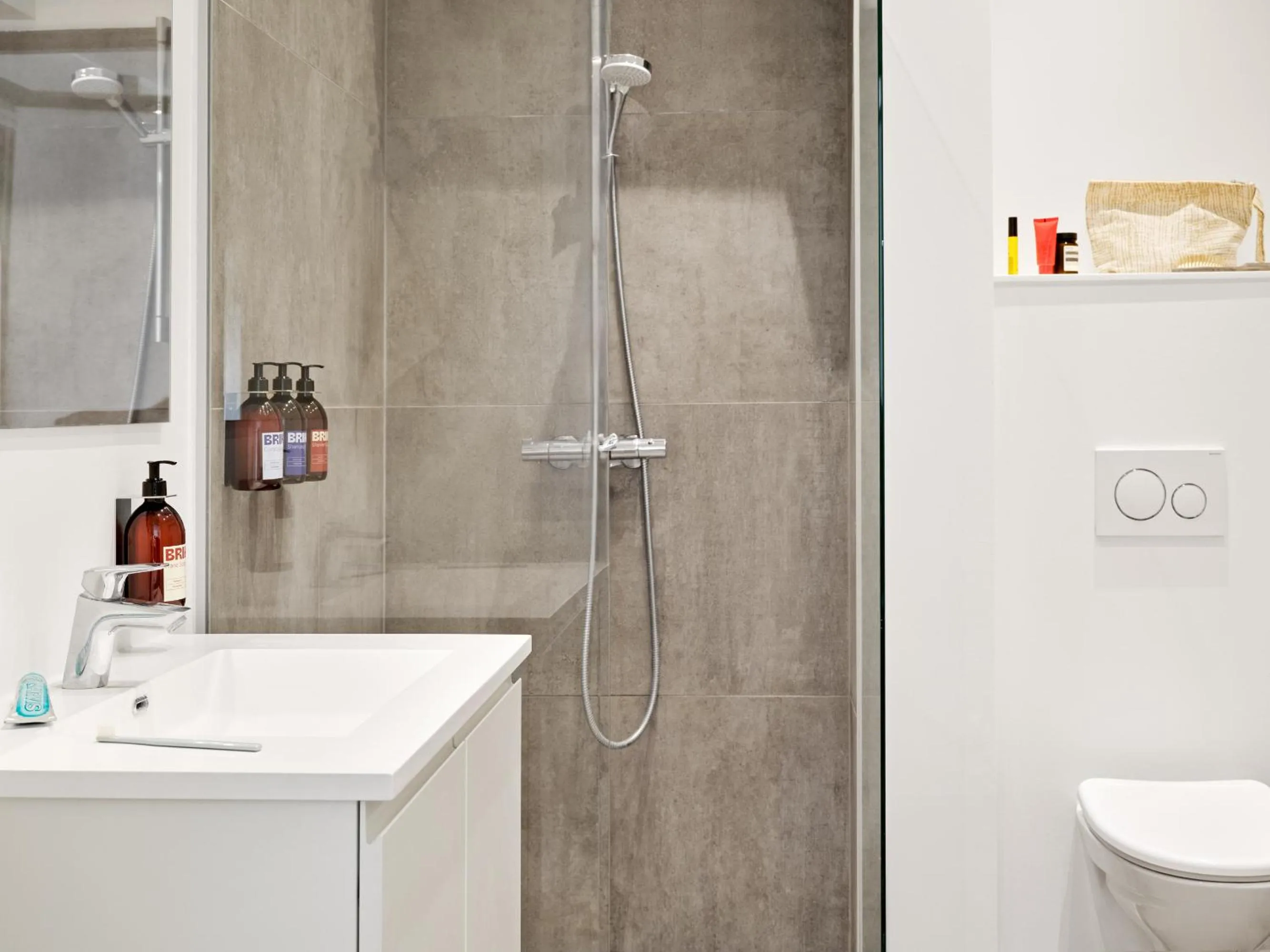 Shower in BRIK Apartment Hotel