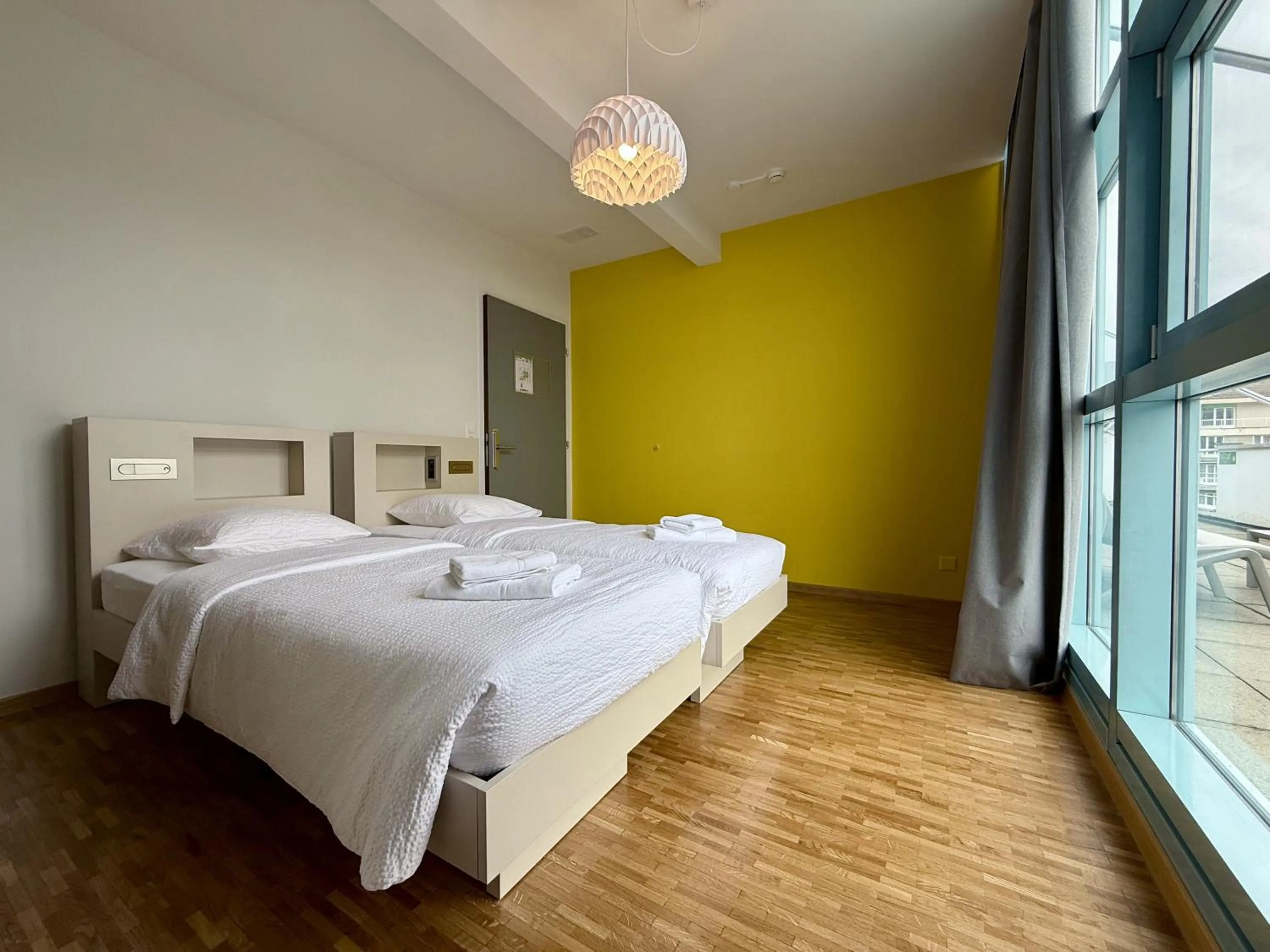 Bedroom, Bed in Geneva Hostel