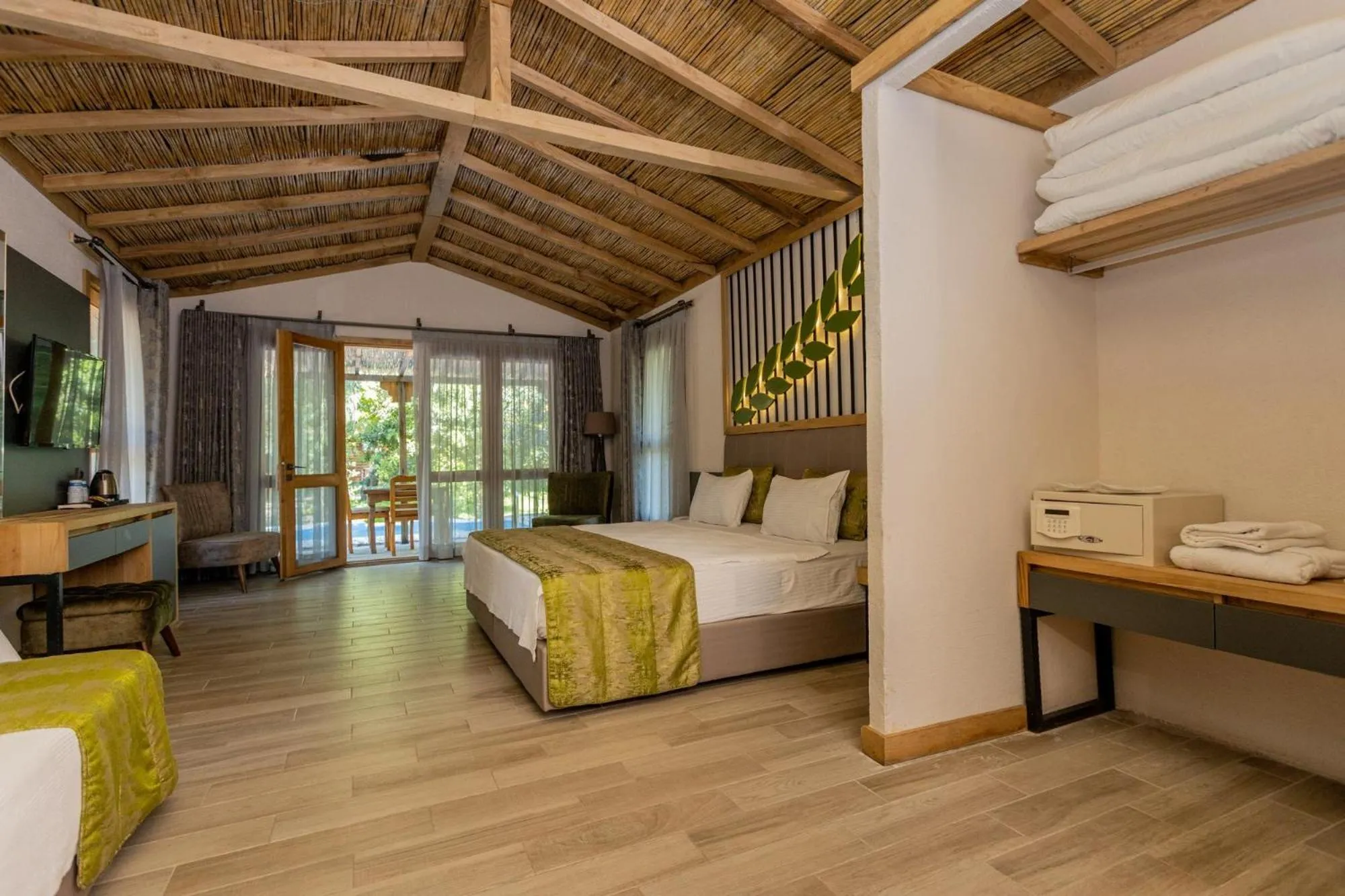 Bed in Suna Village Hotel & Bungalow Fethiye